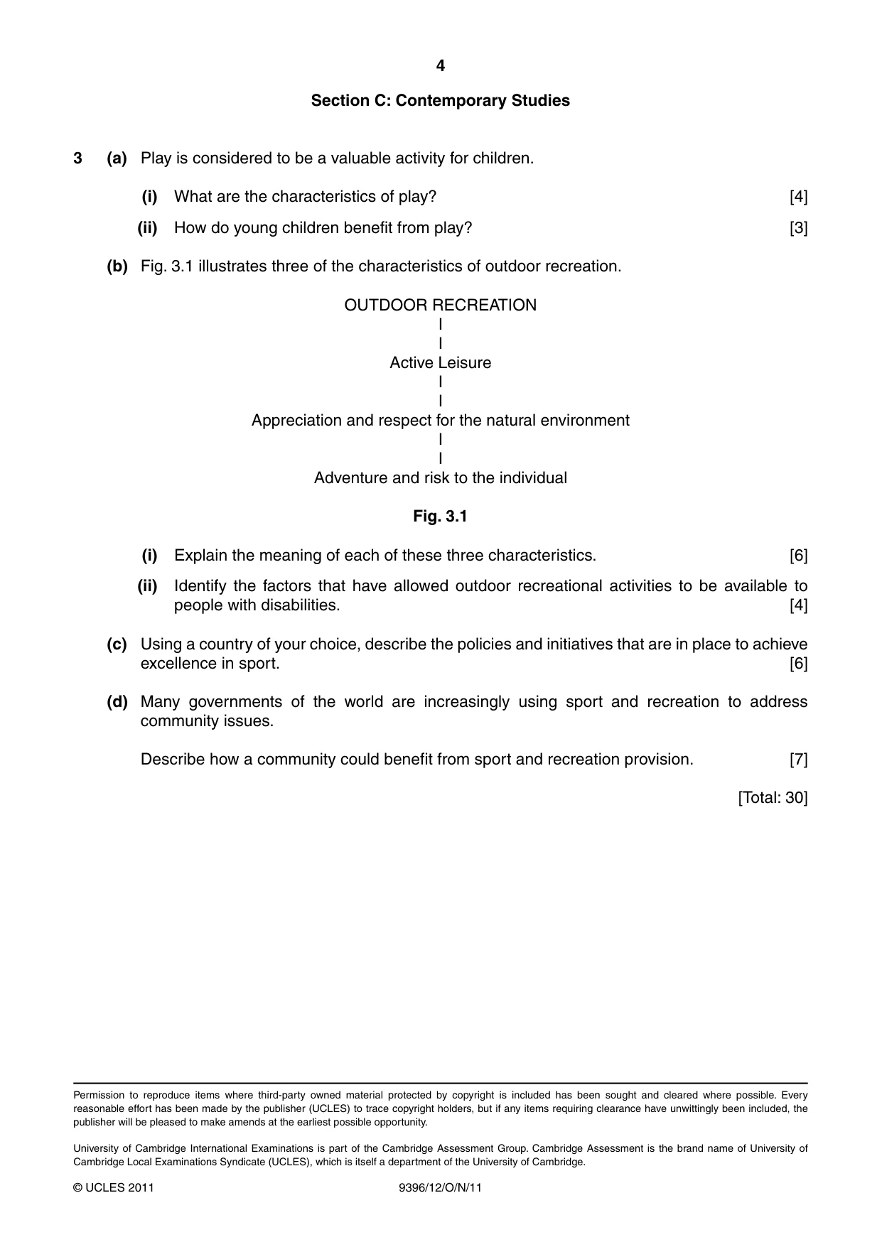 Cambridge A Level Physical Education 9396 2011 Oct/Nov Paper 1 · Variant 2 question paper, page 4 of 4