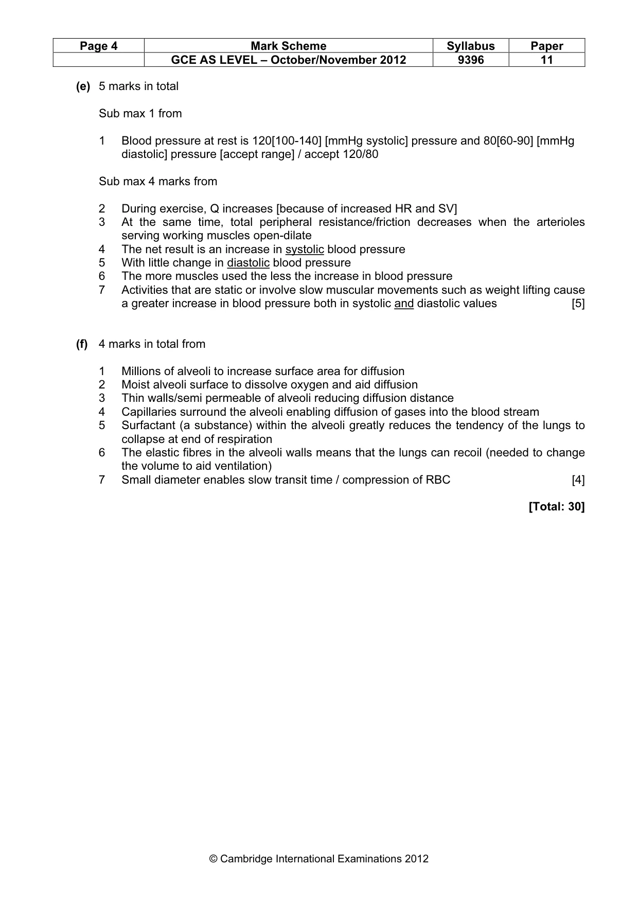 Mark scheme, page 4 of 10