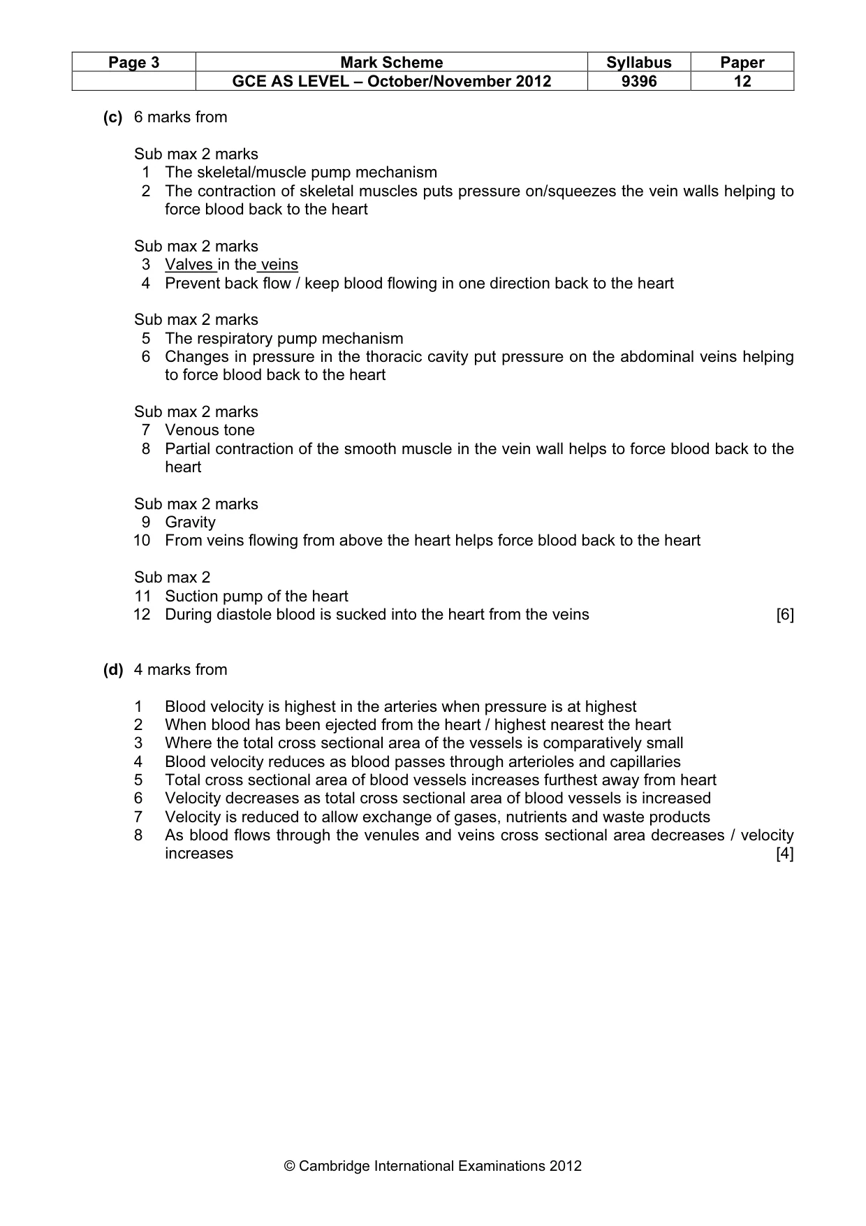Mark scheme, page 3 of 10
