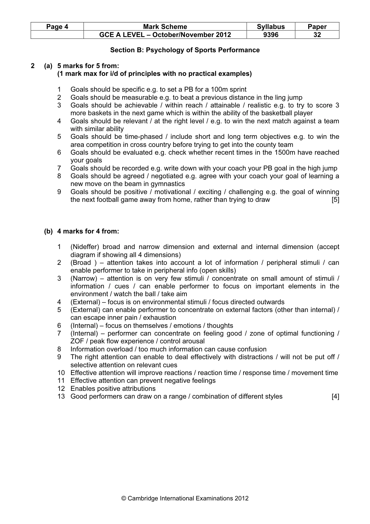 Mark scheme, page 4 of 8