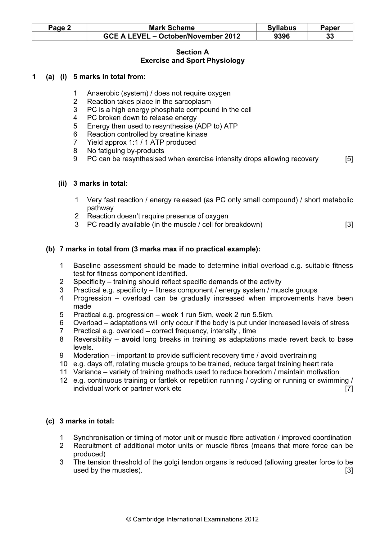 Mark scheme, page 2 of 8