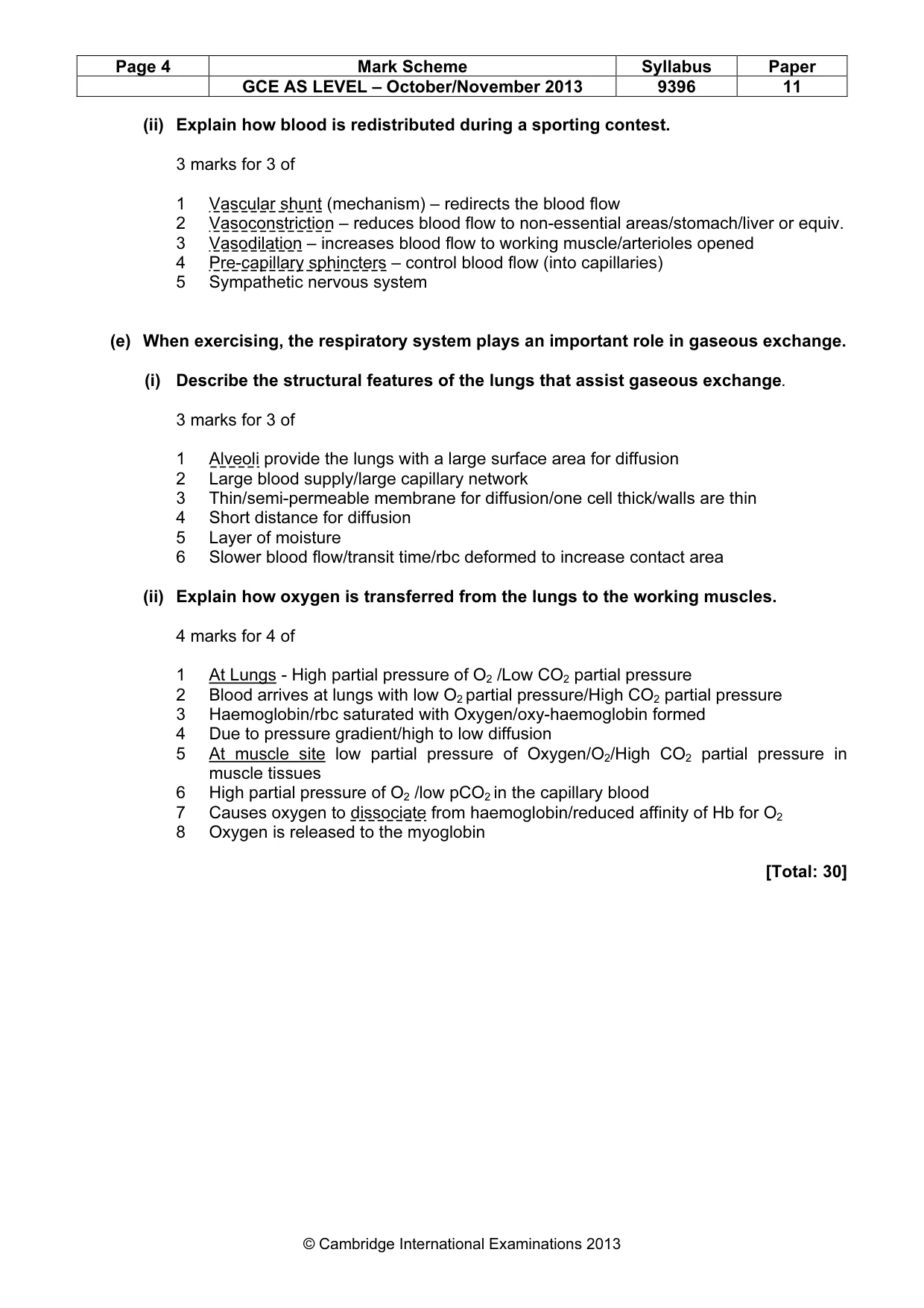 Mark scheme, page 4 of 10