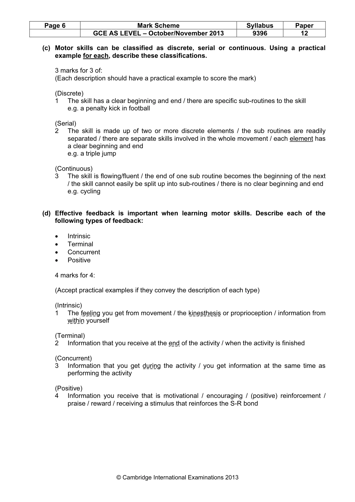 Mark scheme, page 6 of 11