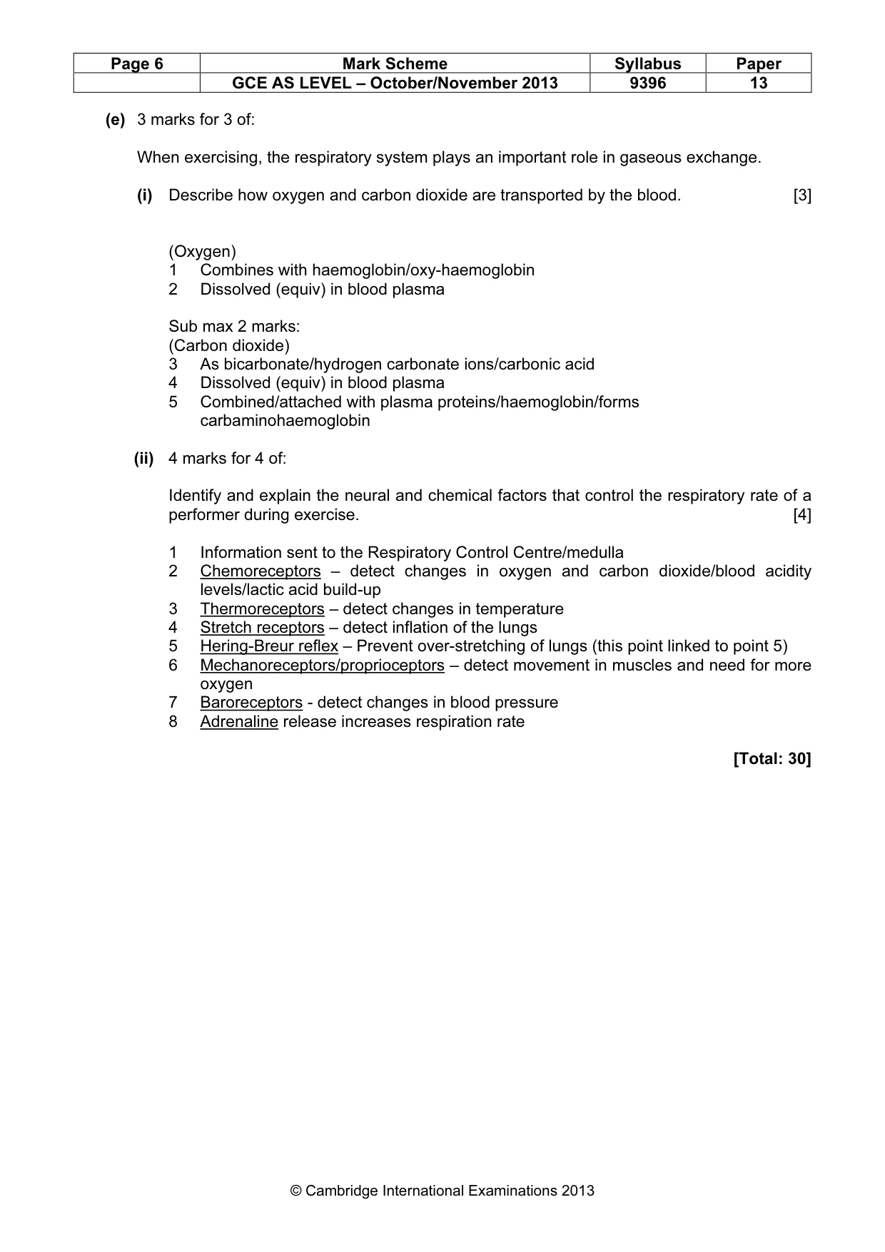 Mark scheme, page 6 of 13