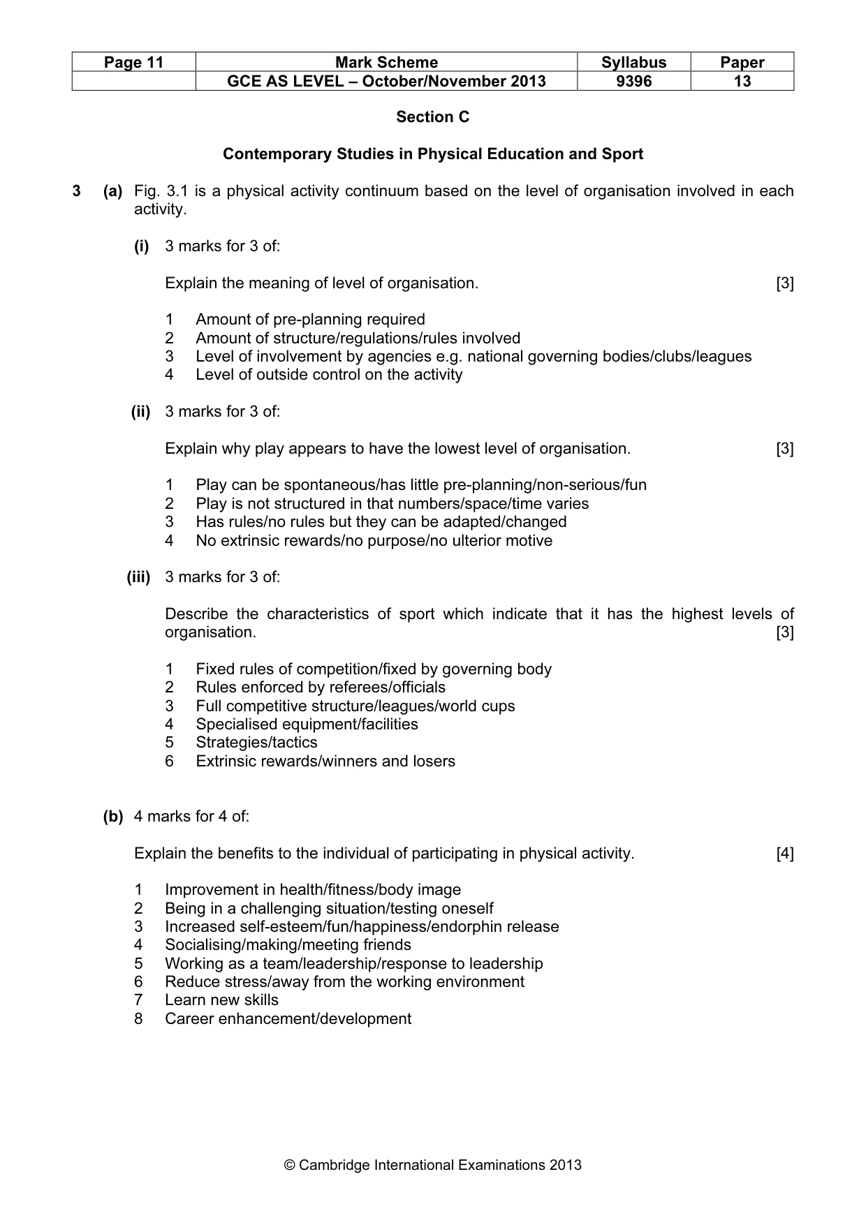 Mark scheme, page 11 of 13