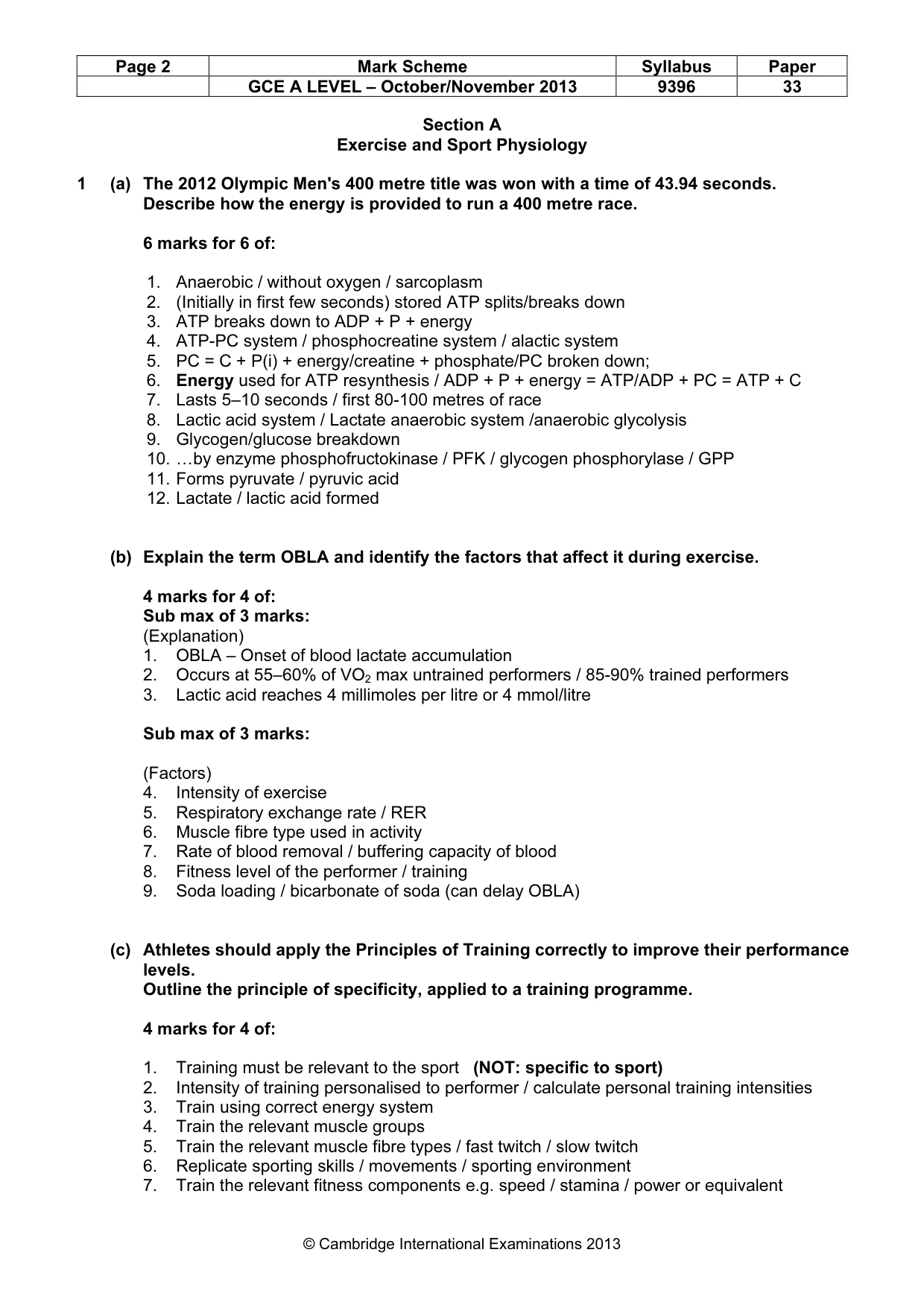 Mark scheme, page 2 of 10