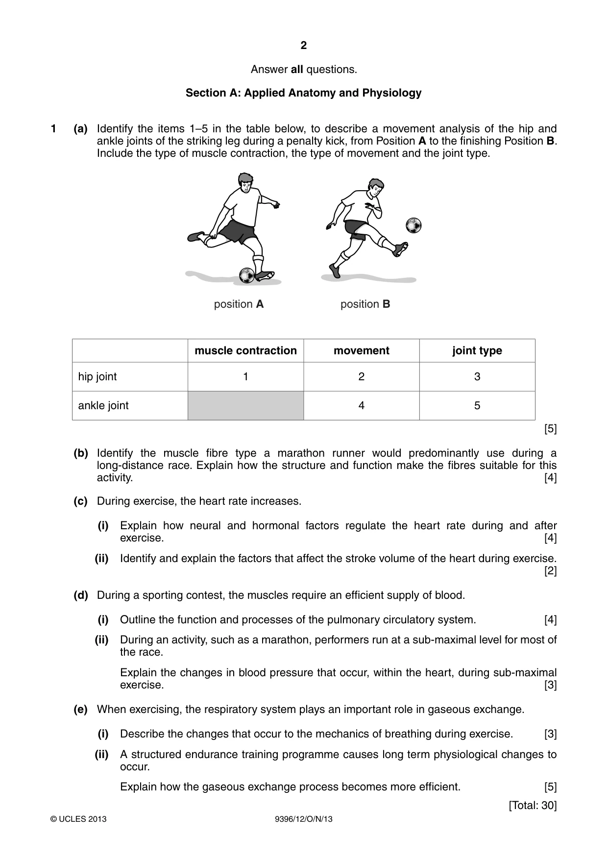 Cambridge A Level Physical Education 9396 2013 Oct/Nov Paper 1 · Variant 2 question paper, page 2 of 4