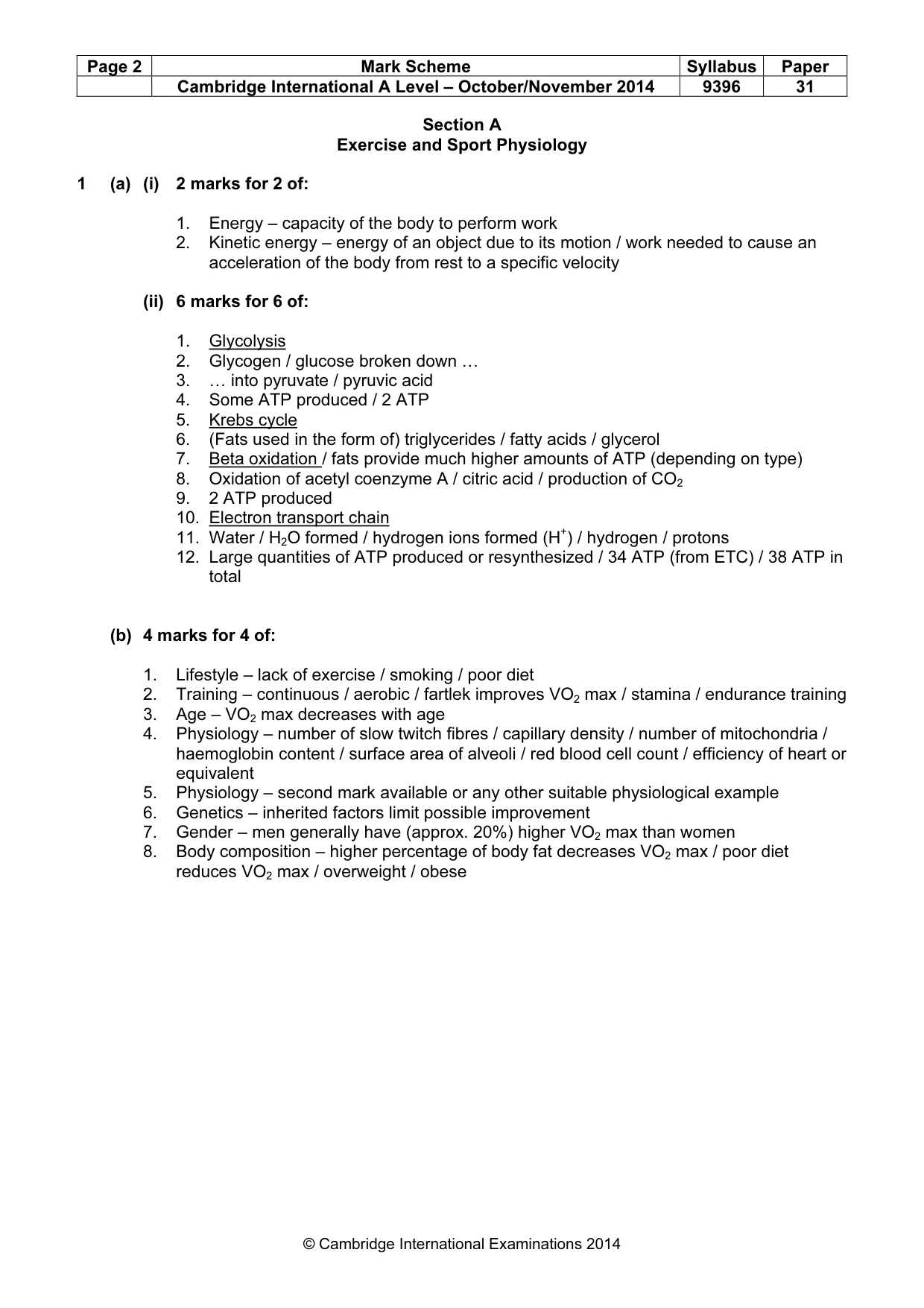 Mark scheme, page 2 of 10