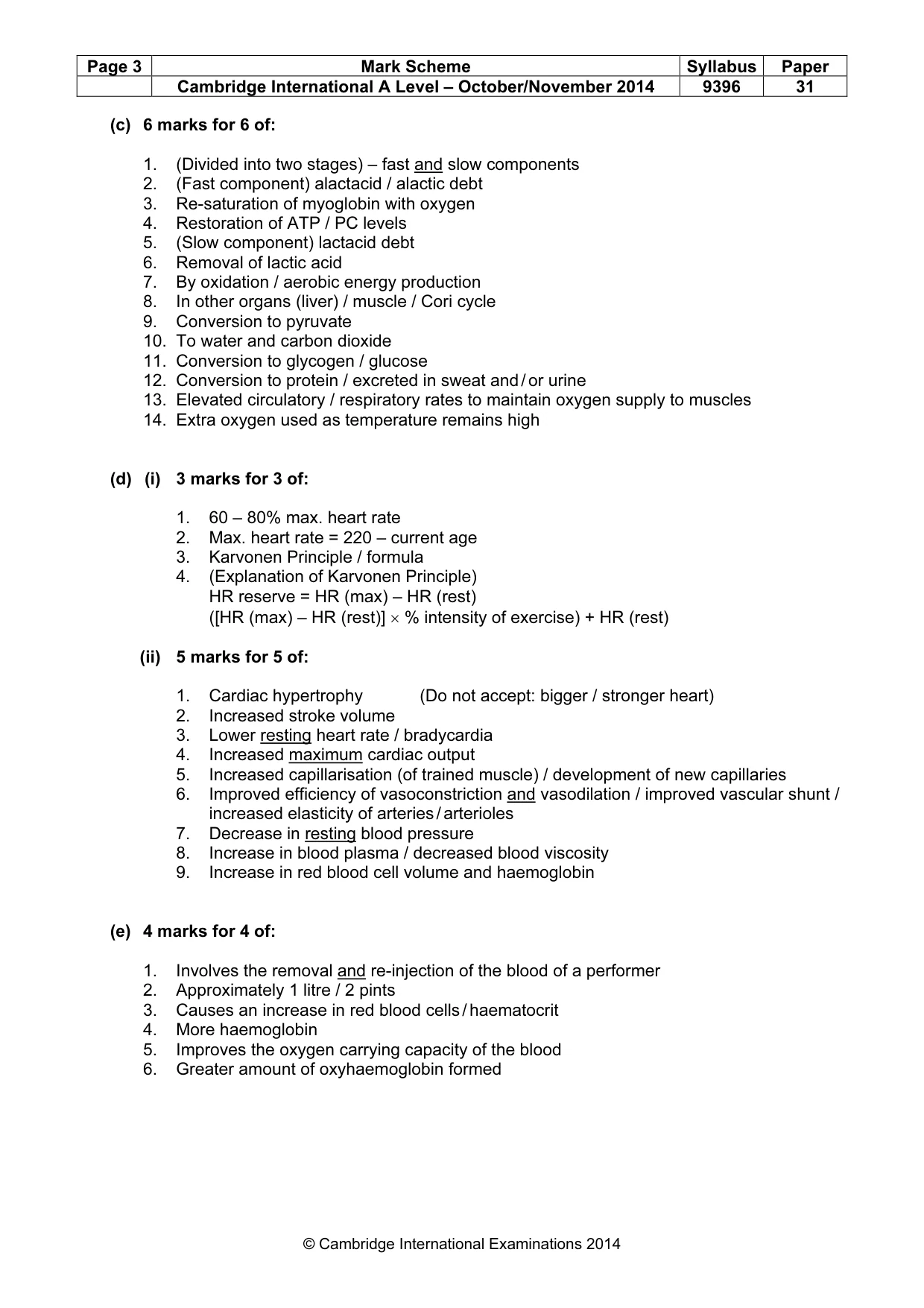 Mark scheme, page 3 of 10