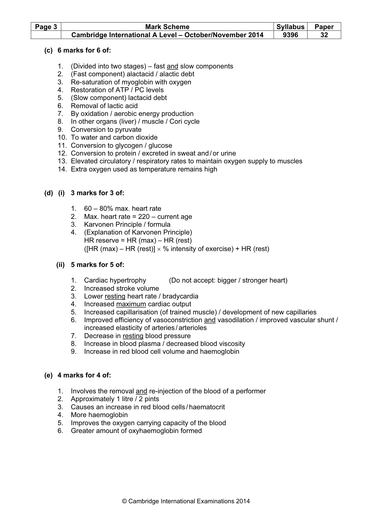 Mark scheme, page 3 of 10