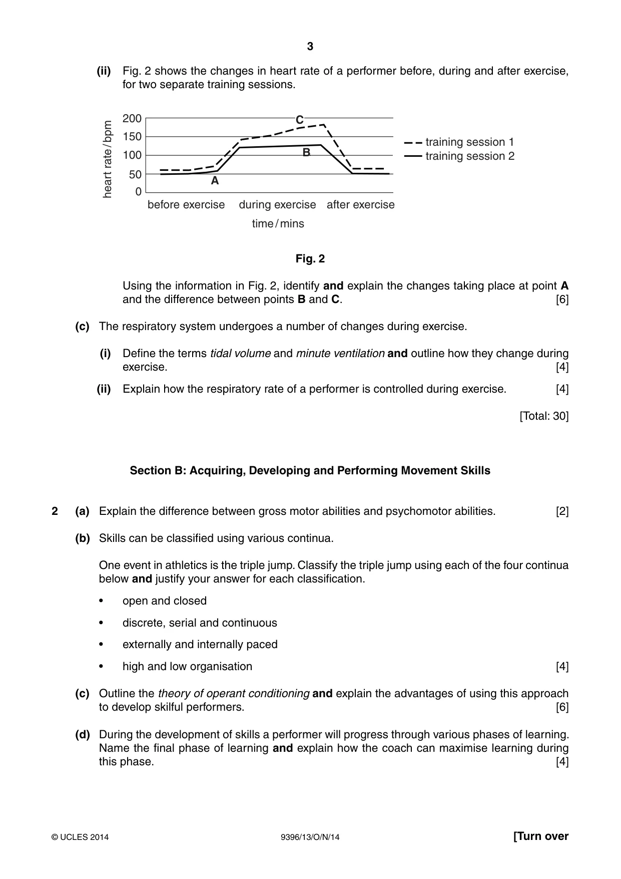 Cambridge A Level Physical Education 9396 2014 Oct/Nov Paper 1 · Variant 3 question paper, page 3 of 4
