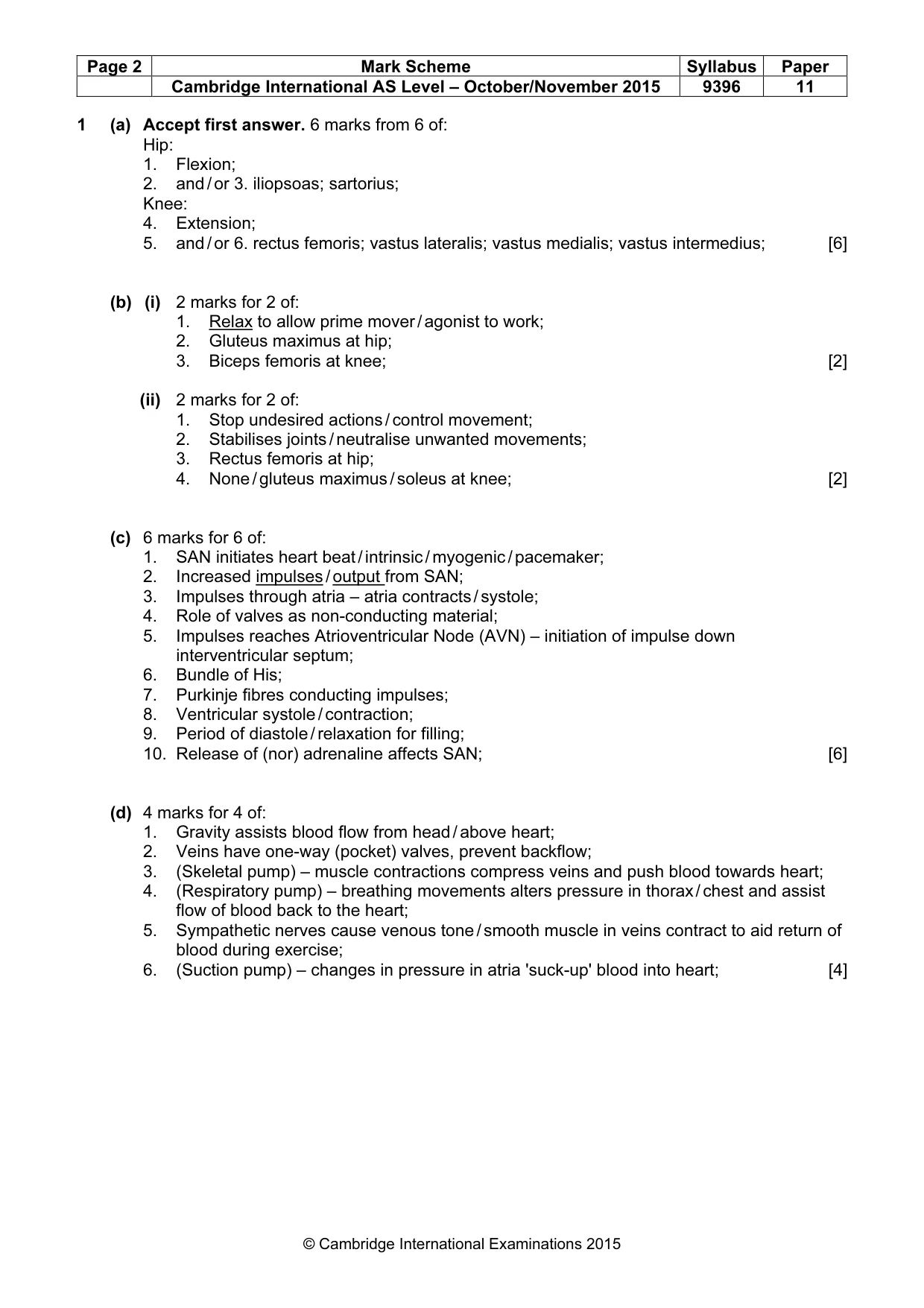 Mark scheme, page 2 of 7