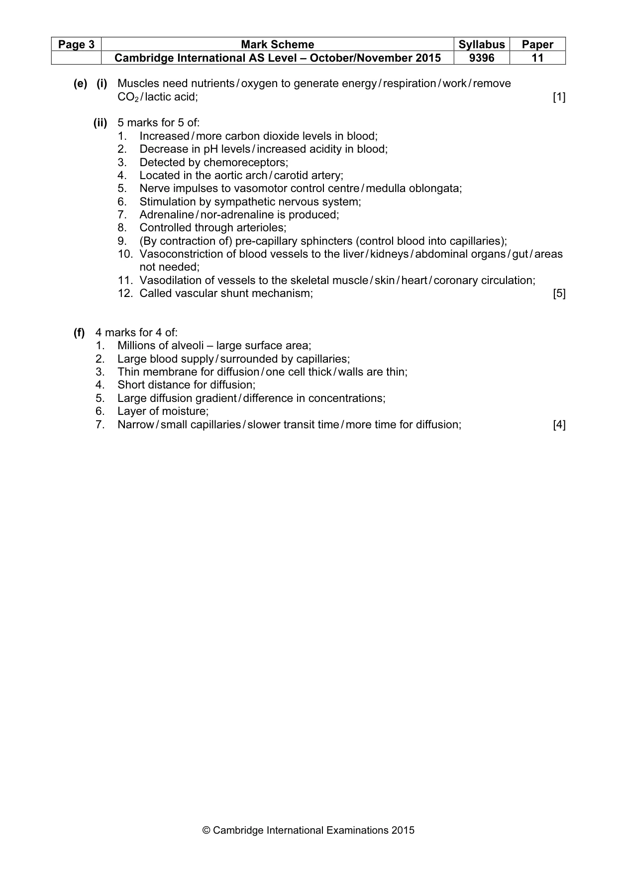 Mark scheme, page 3 of 7