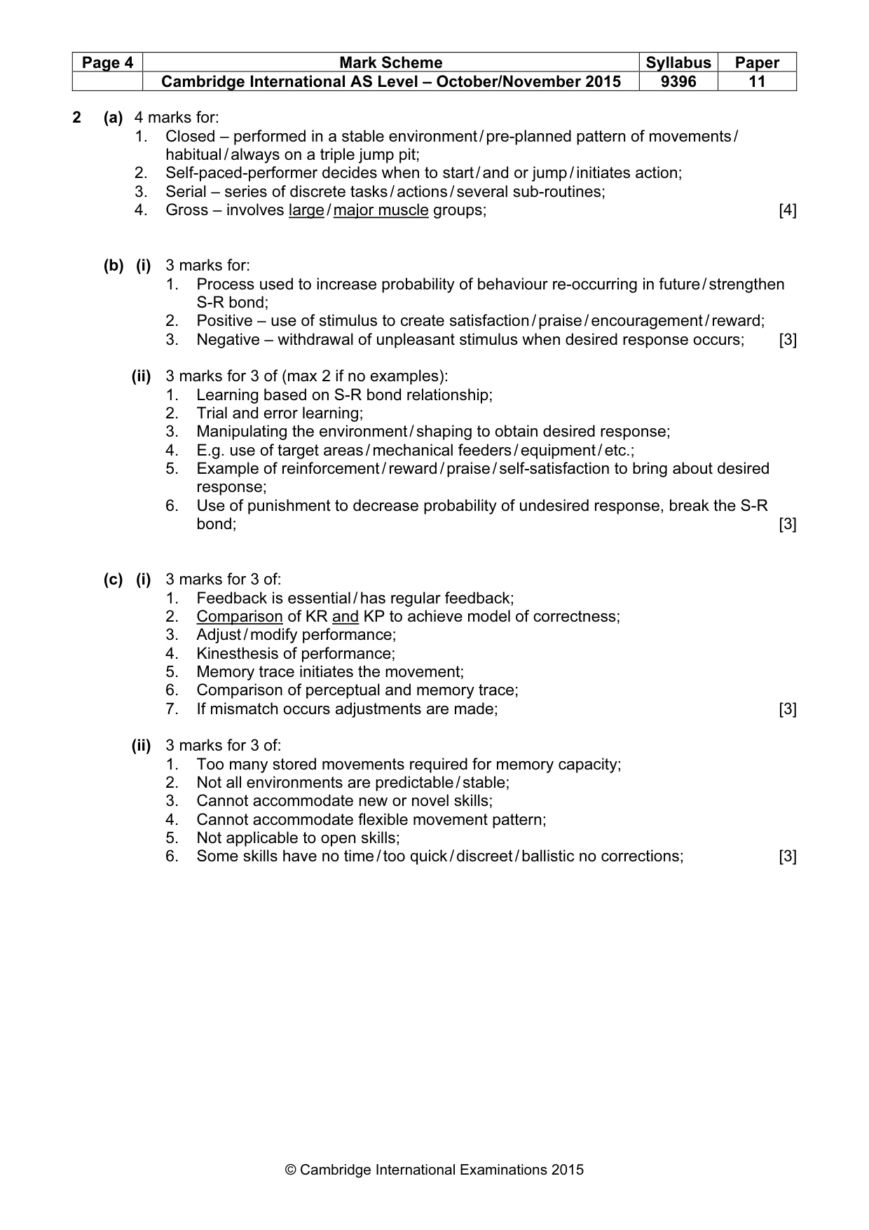 Mark scheme, page 4 of 7