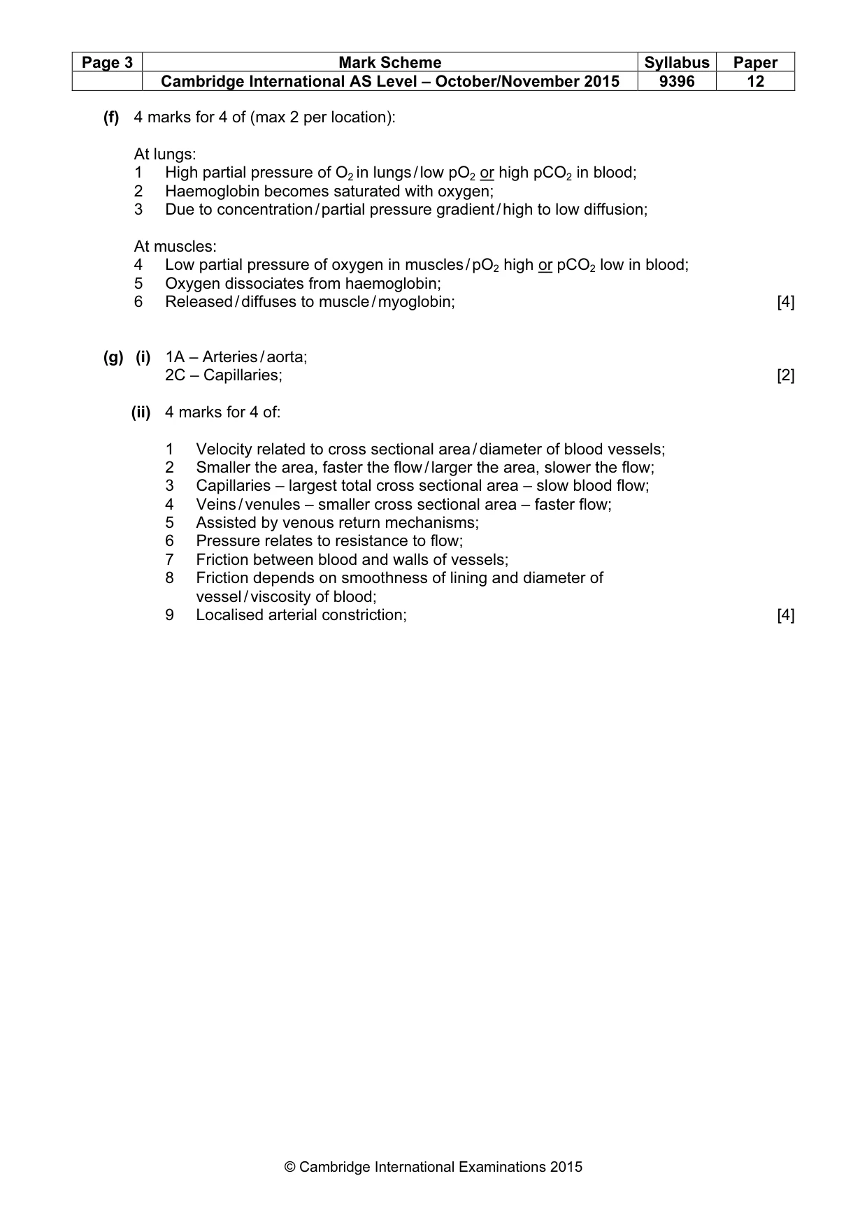 Mark scheme, page 3 of 8