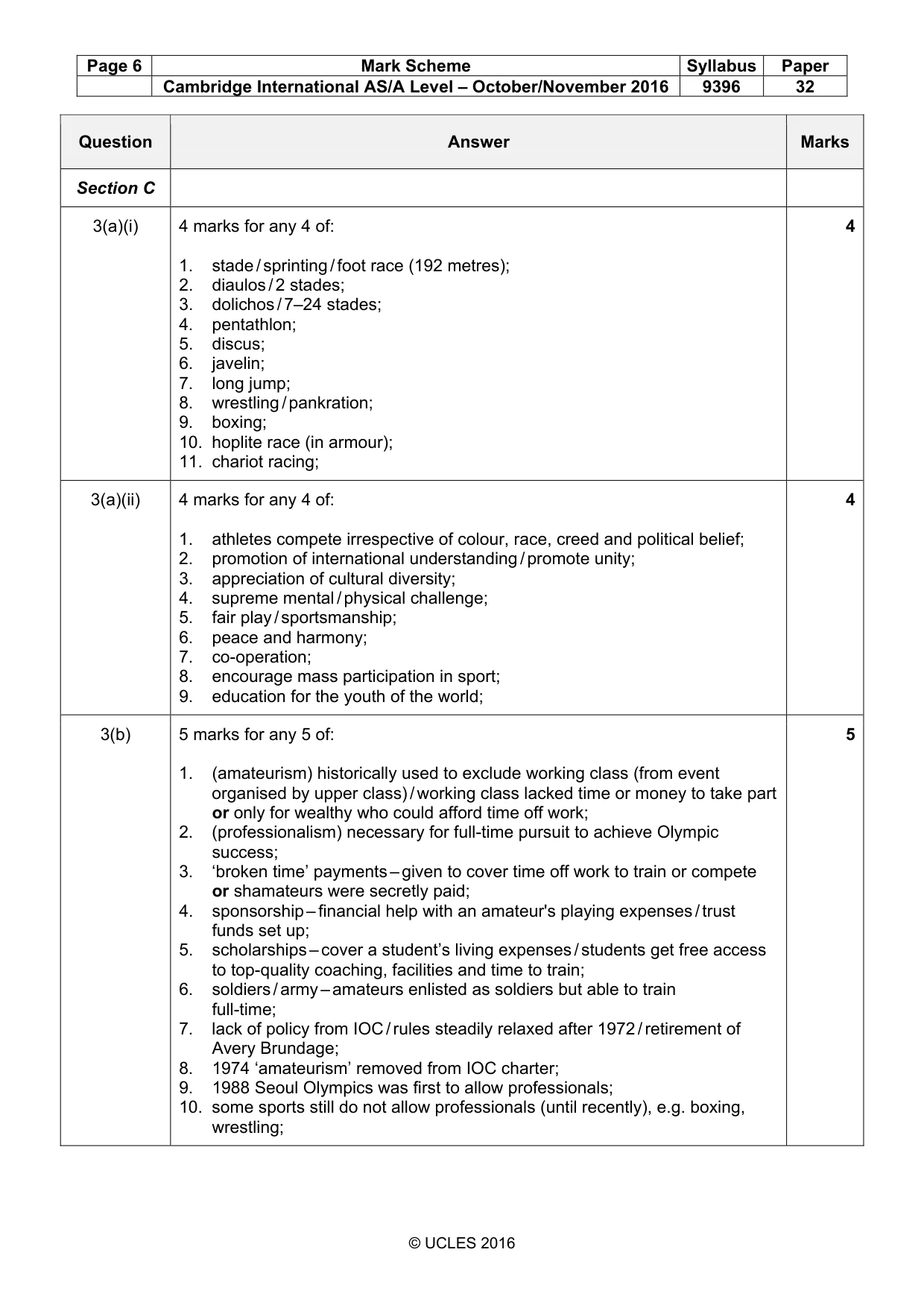 Mark scheme, page 6 of 8