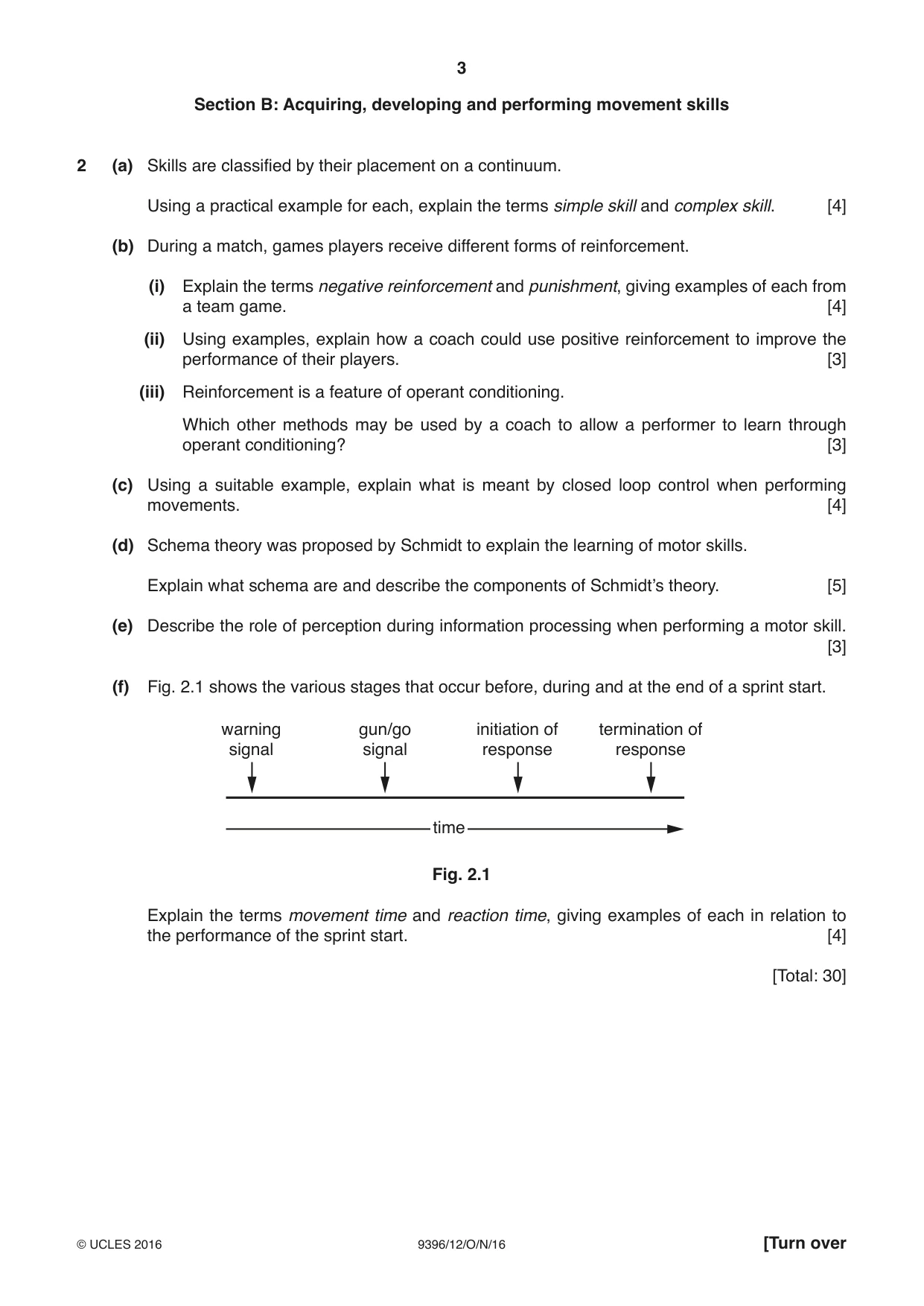 Cambridge A Level Physical Education 9396 2016 Oct/Nov Paper 1 · Variant 2 question paper, page 3 of 4