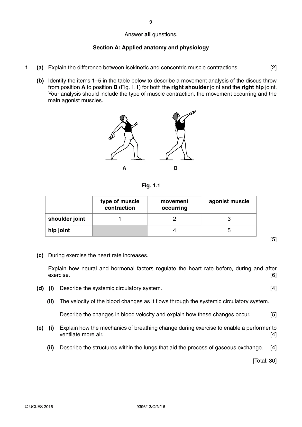 Cambridge A Level Physical Education 9396 2016 Oct/Nov Paper 1 · Variant 3 question paper, page 2 of 4