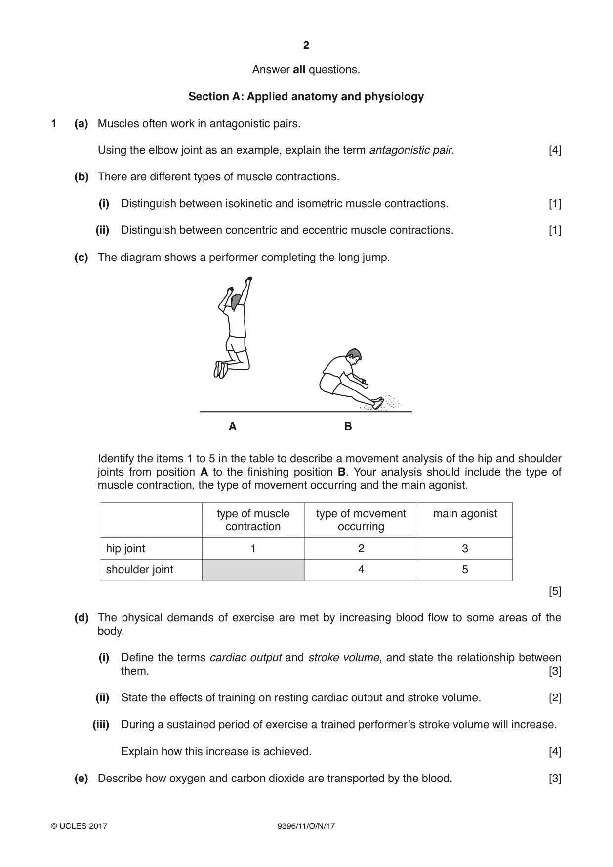 Cambridge A Level Physical Education 9396 2017 Oct/Nov Paper 1 · Variant 1 question paper, page 2 of 8