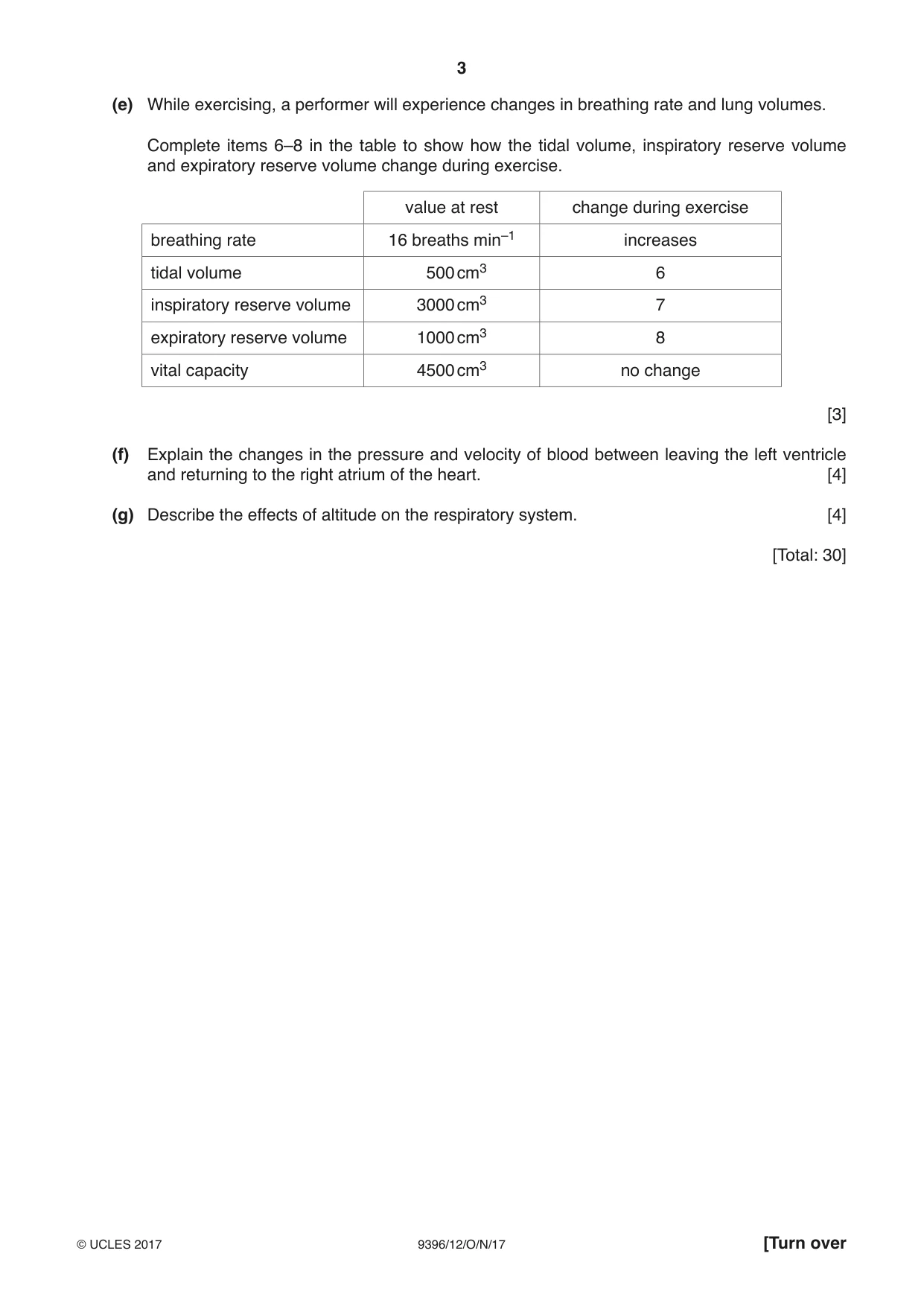 Cambridge A Level Physical Education 9396 2017 Oct/Nov Paper 1 · Variant 2 question paper, page 3 of 8