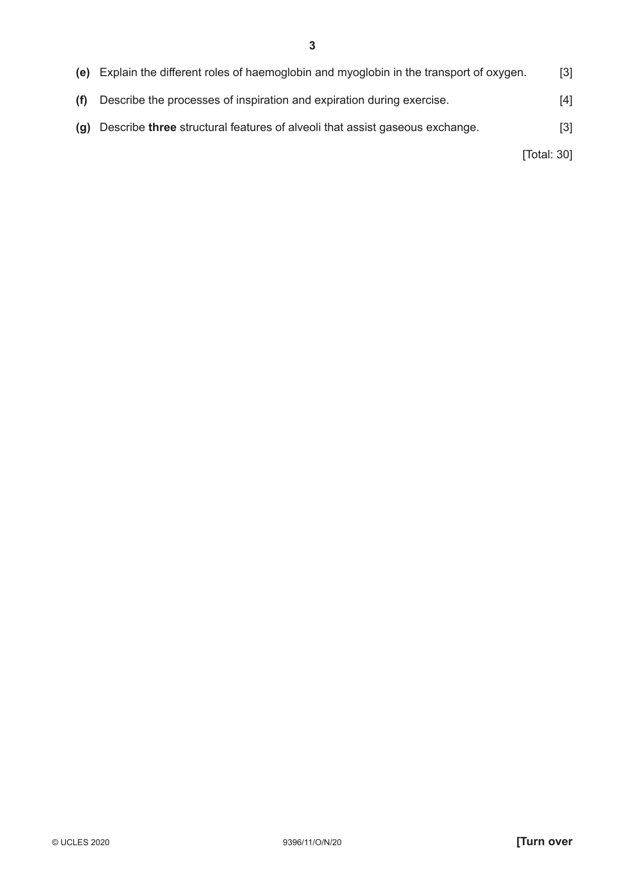 Cambridge A Level Physical Education 9396 2020 Oct/Nov Paper 1 · Variant 1 question paper, page 3 of 8