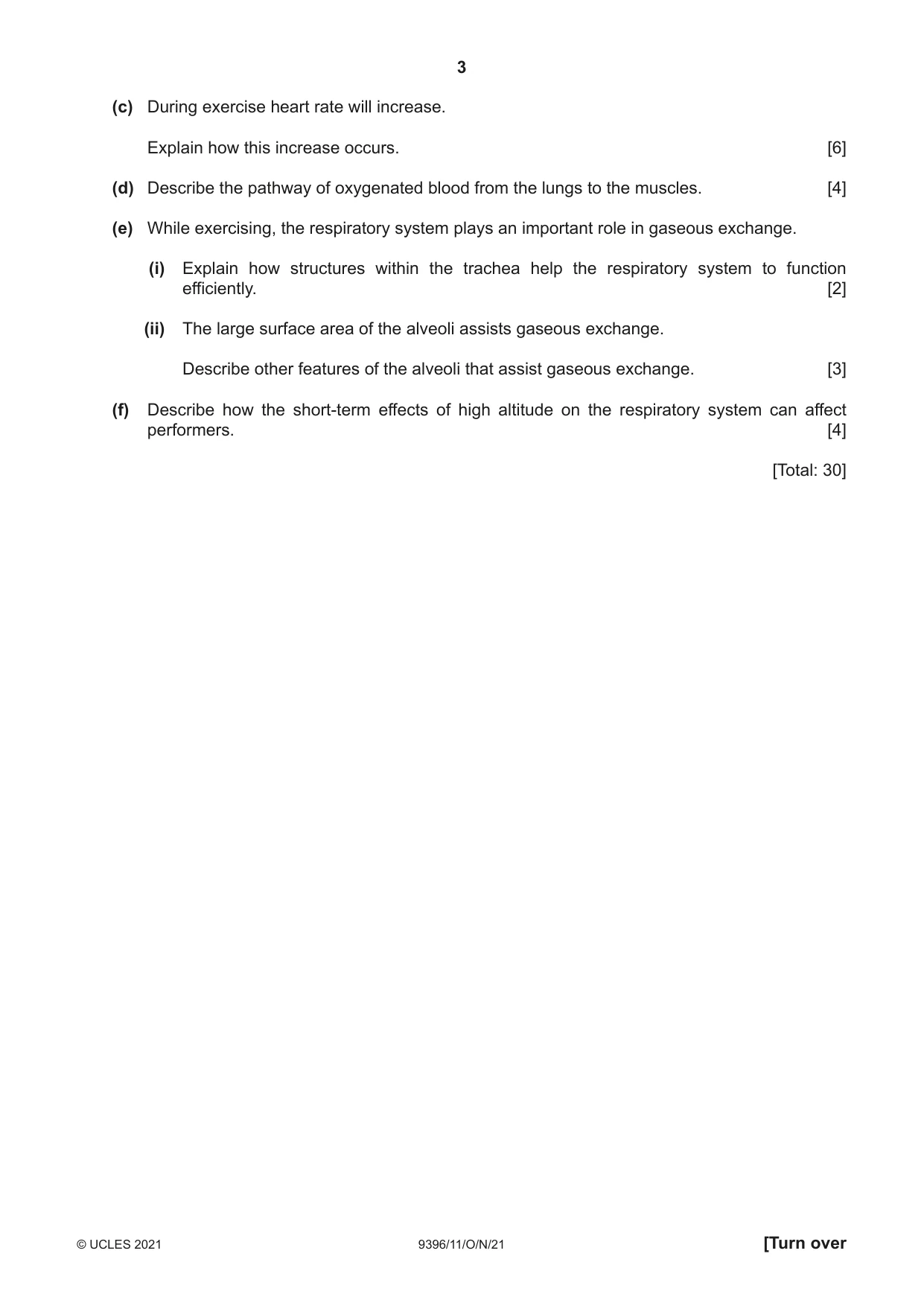Cambridge A Level Physical Education 9396 2021 Oct/Nov Paper 1 · Variant 1 question paper, page 3 of 8