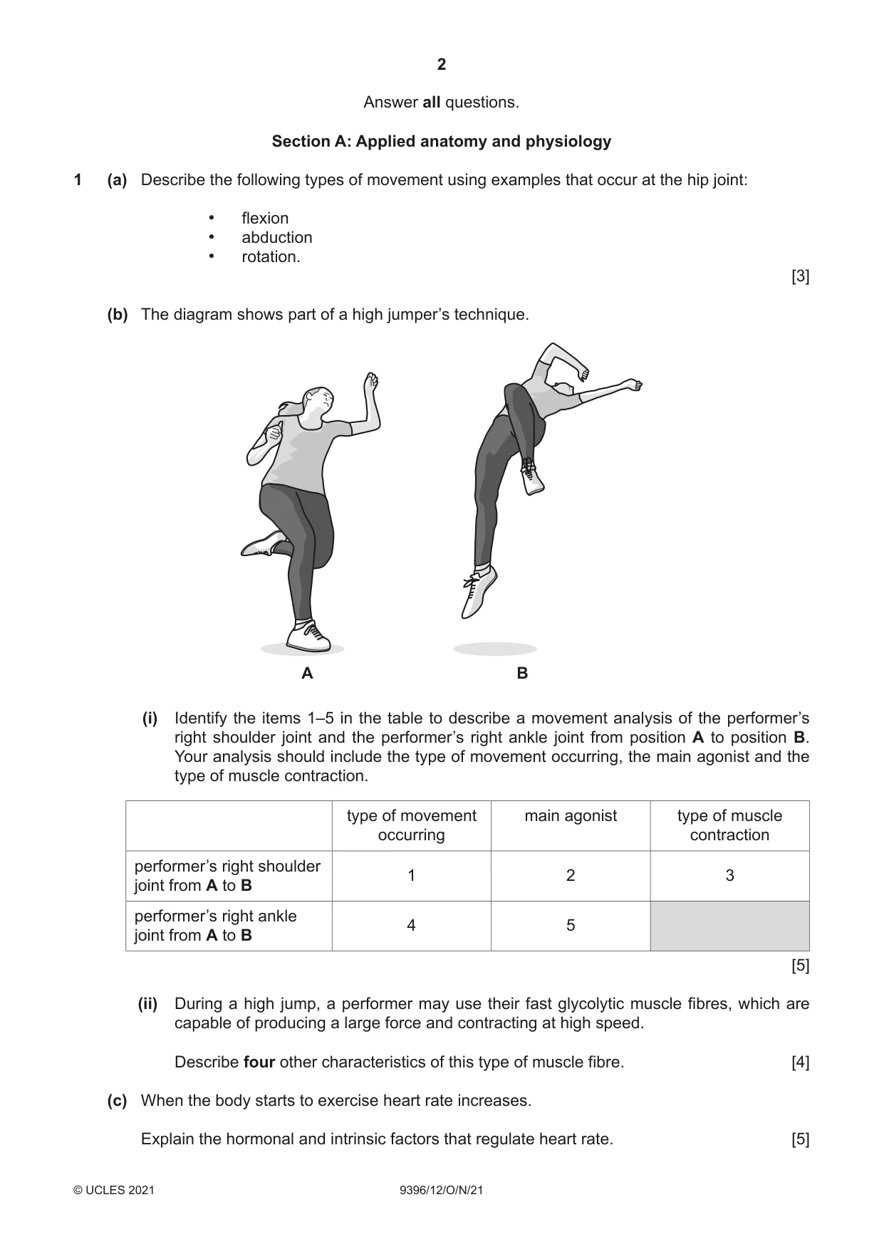 Cambridge A Level Physical Education 9396 2021 Oct/Nov Paper 1 · Variant 2 question paper, page 2 of 8