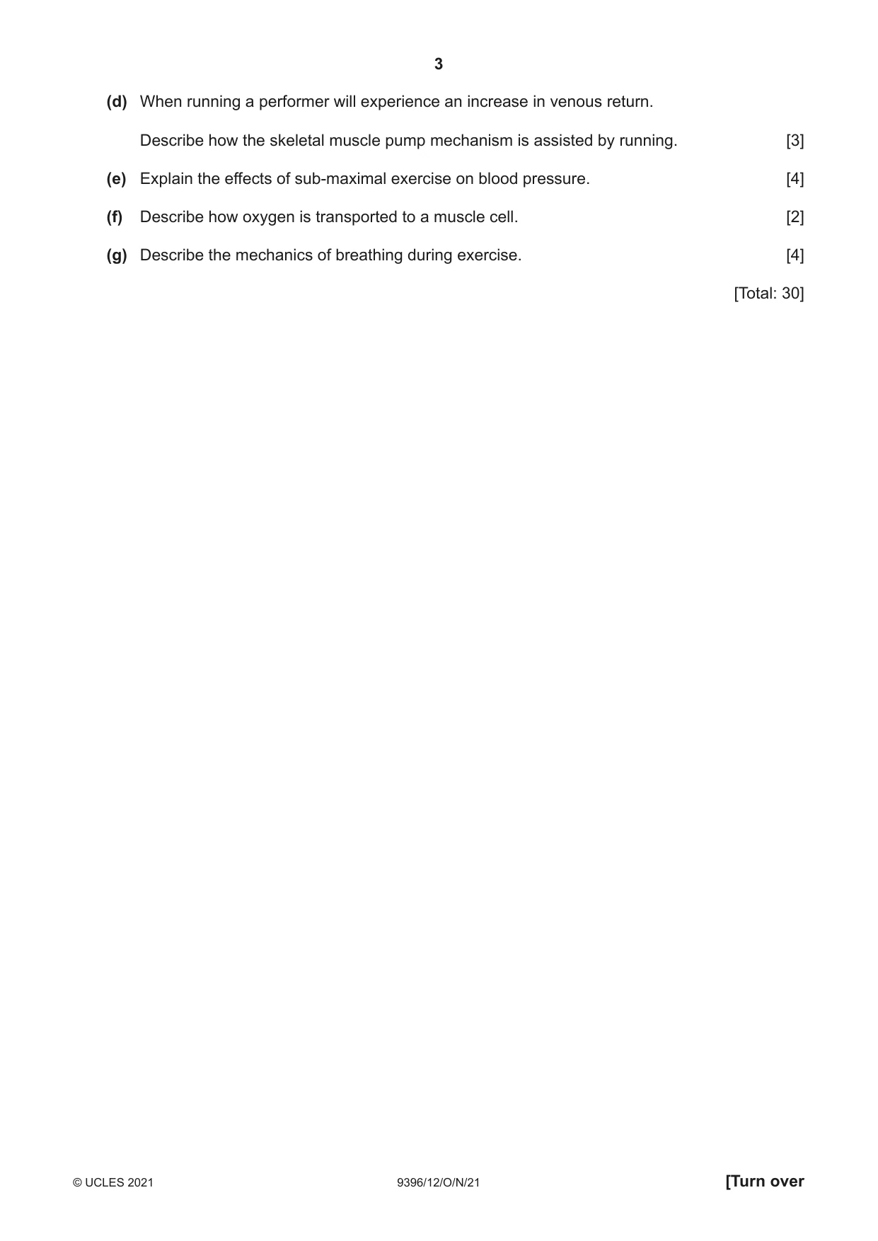 Cambridge A Level Physical Education 9396 2021 Oct/Nov Paper 1 · Variant 2 question paper, page 3 of 8