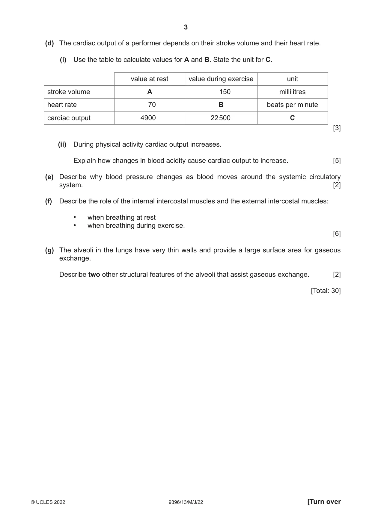 Cambridge A Level Physical Education 9396 2022 May/June Paper 1 · Variant 3 question paper, page 3 of 8