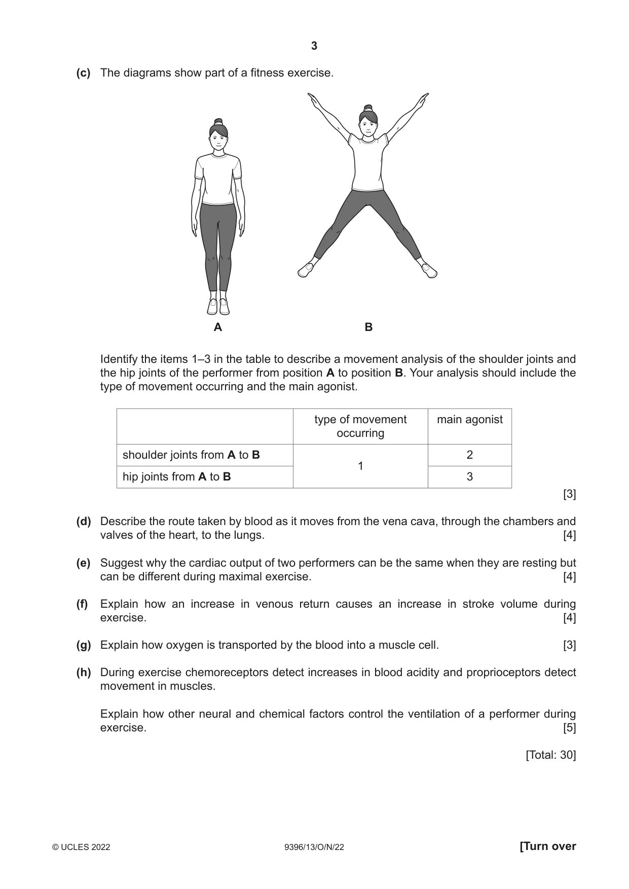 Cambridge A Level Physical Education 9396 2022 Oct/Nov Paper 1 · Variant 3 question paper, page 3 of 8