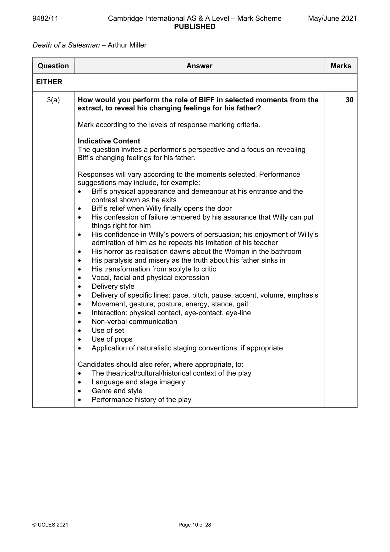 Mark scheme, page 10 of 28
