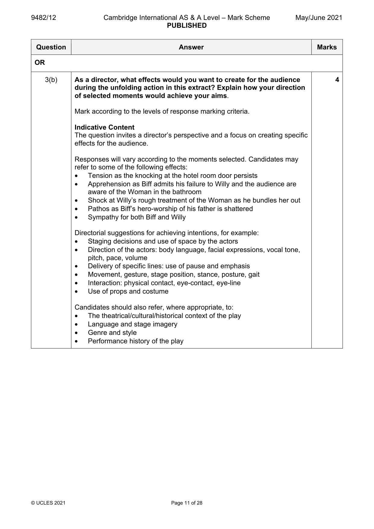 Mark scheme, page 11 of 28