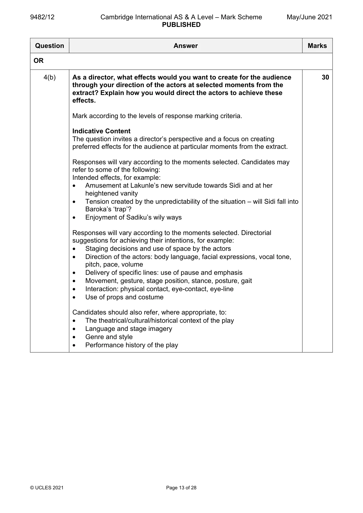 Mark scheme, page 13 of 28