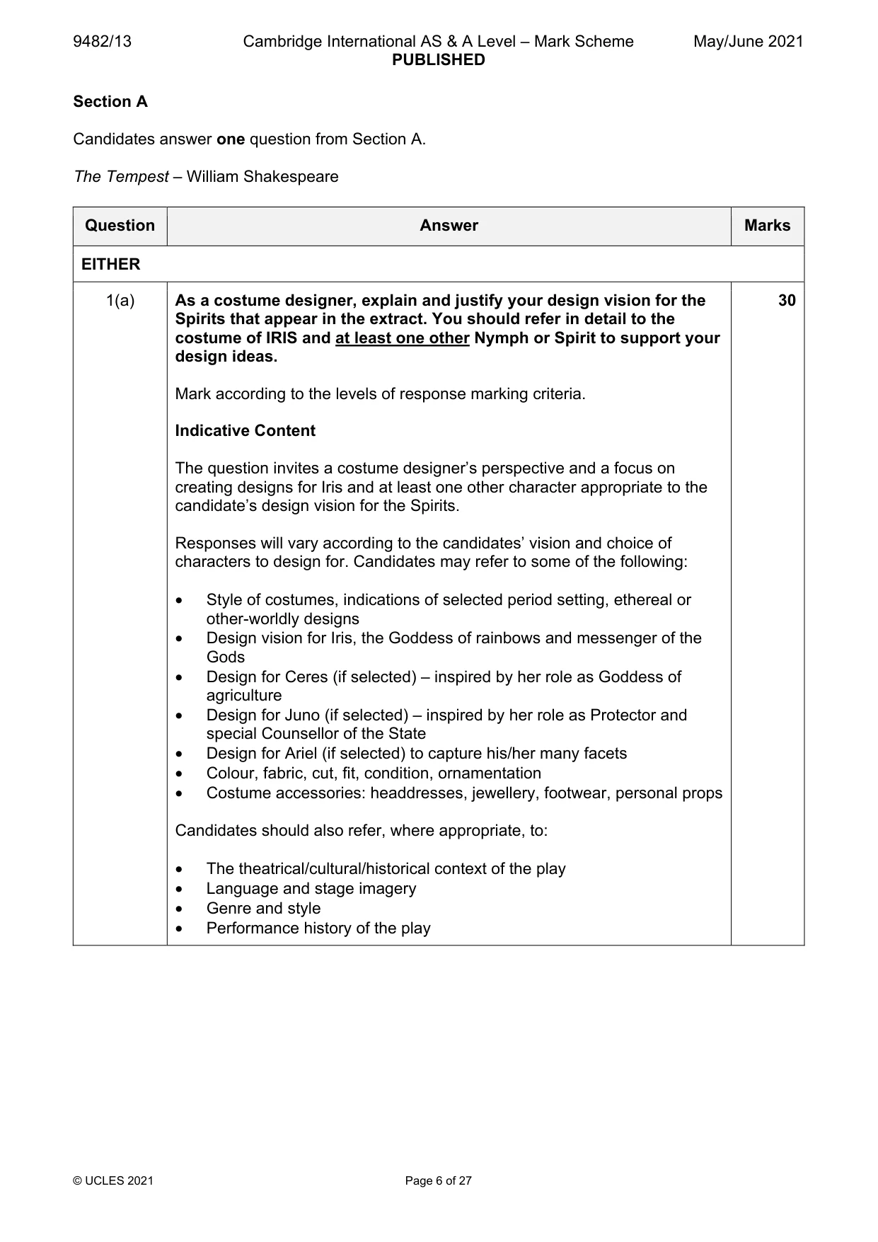 Mark scheme, page 6 of 27