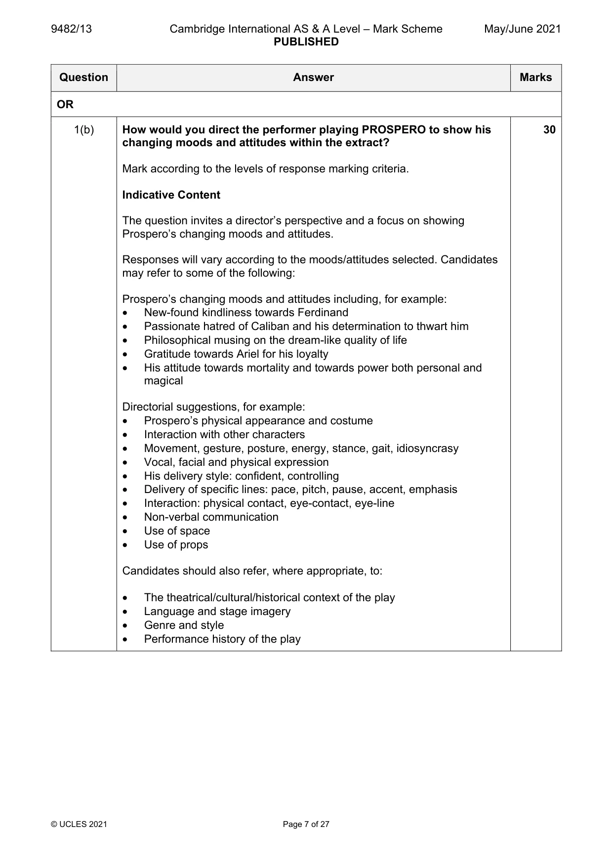Mark scheme, page 7 of 27
