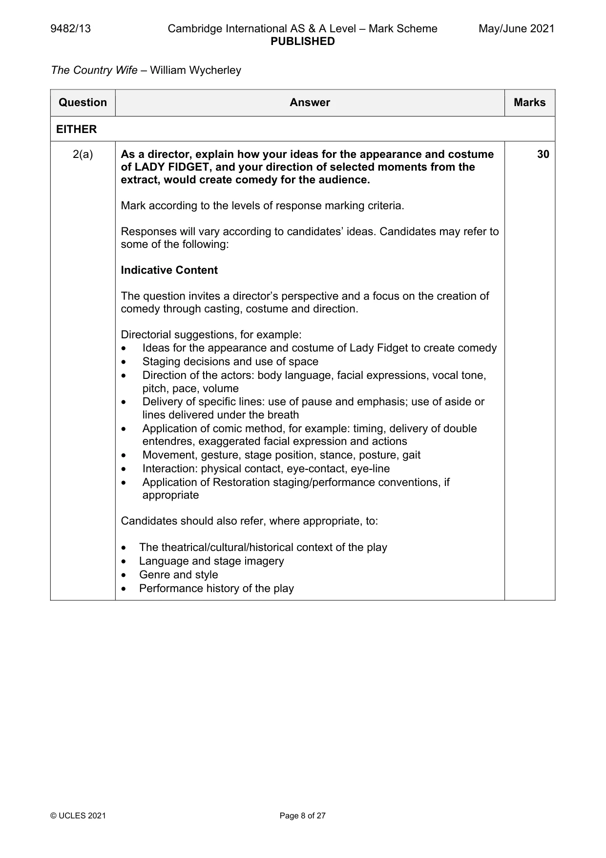 Mark scheme, page 8 of 27