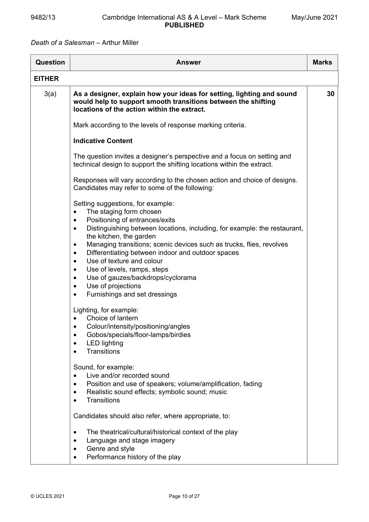 Mark scheme, page 10 of 27