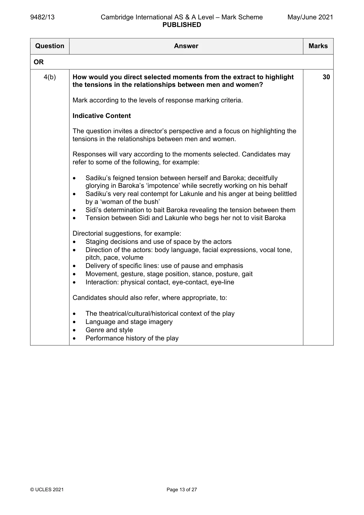 Mark scheme, page 13 of 27