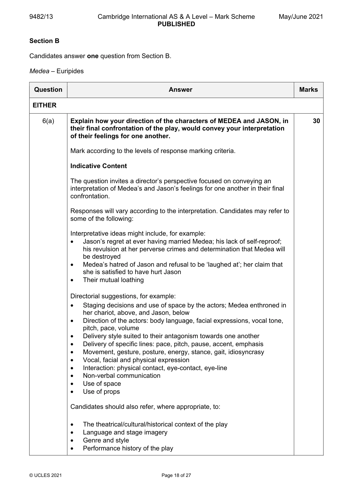 Mark scheme, page 18 of 27