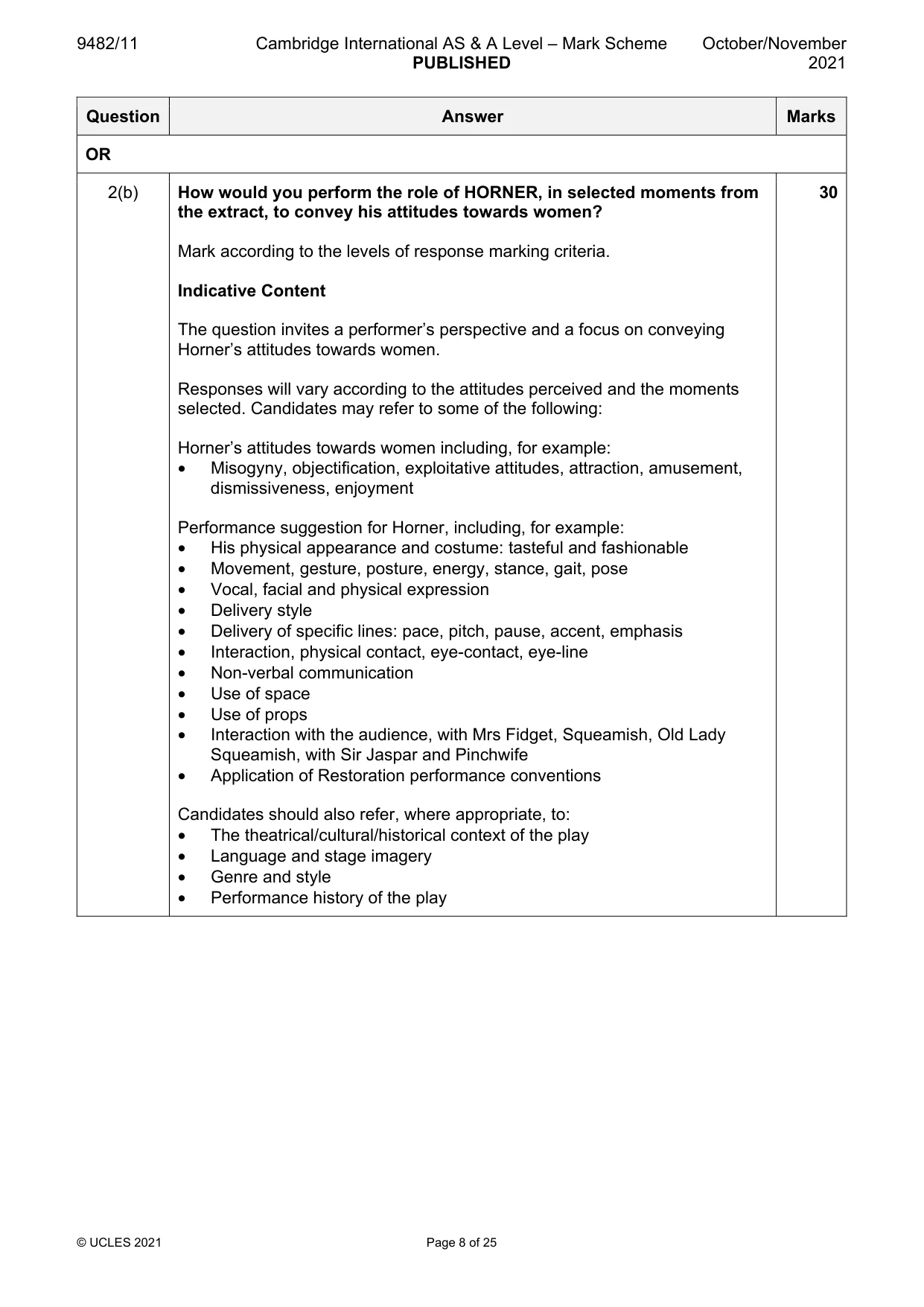 Mark scheme, page 8 of 25