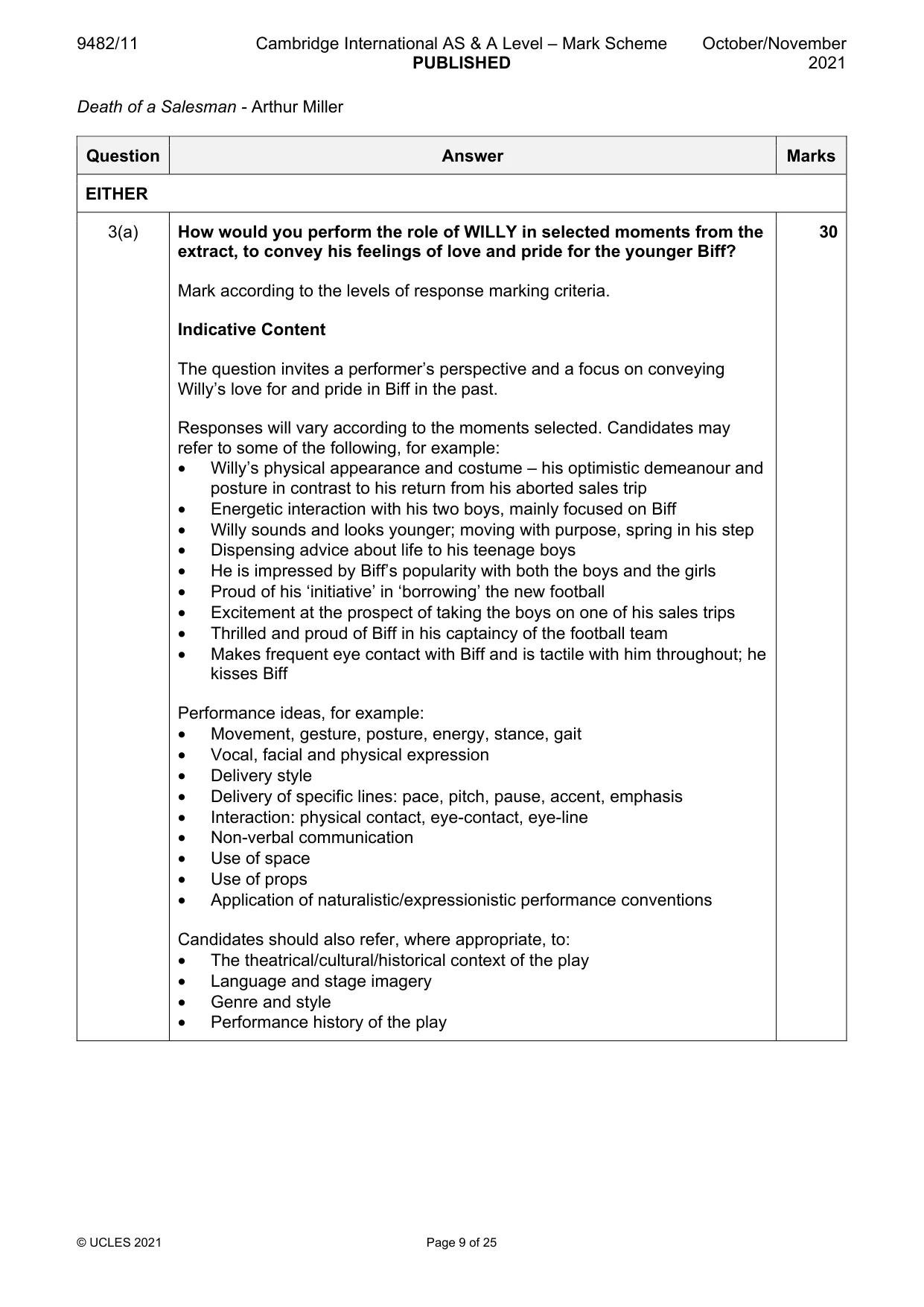 Mark scheme, page 9 of 25