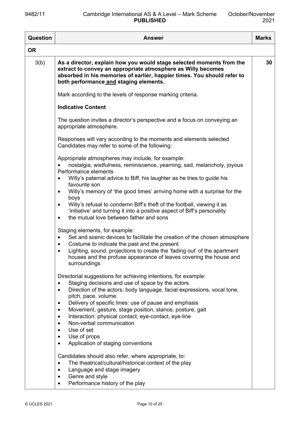 Mark scheme, page 10 of 25