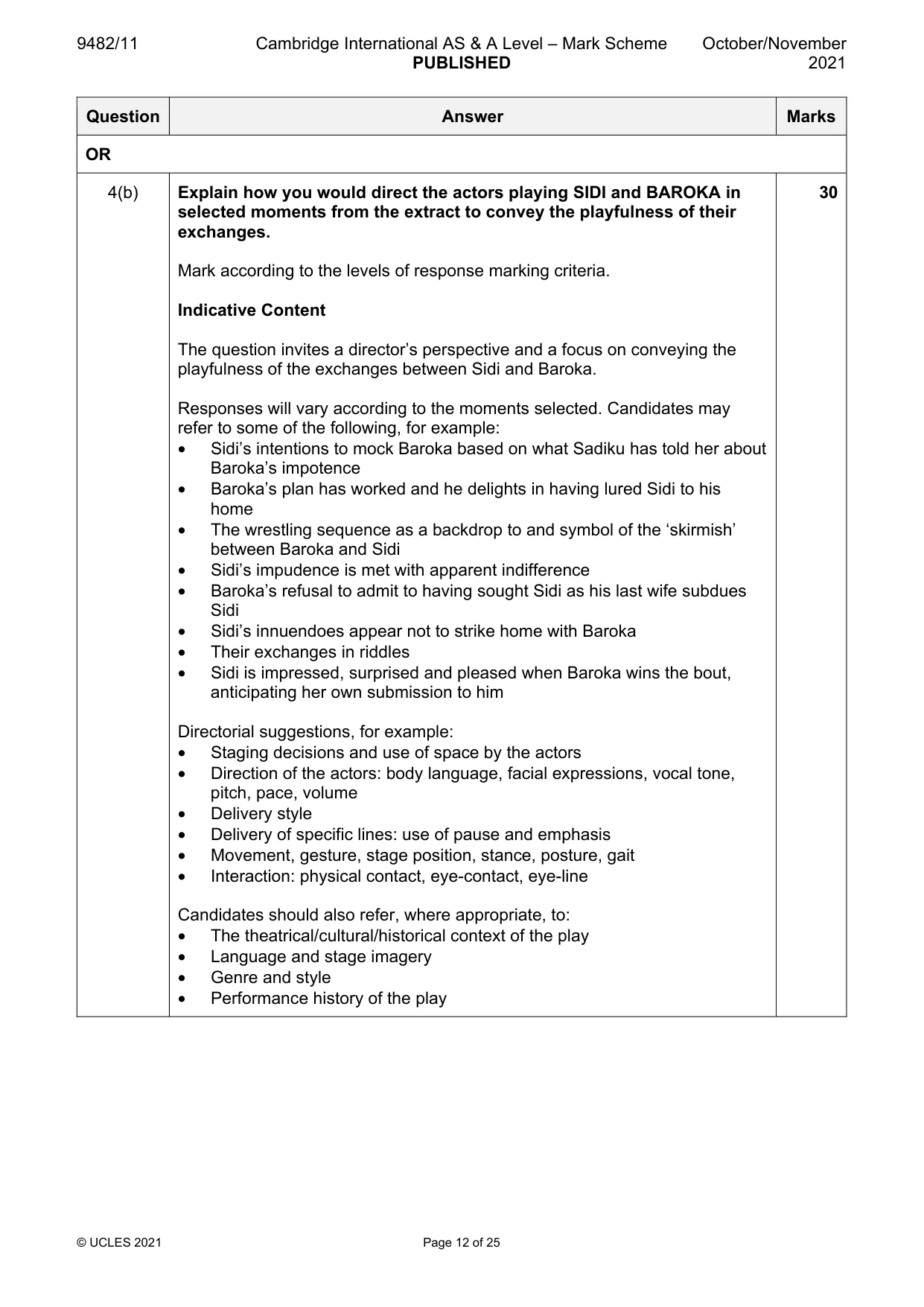 Mark scheme, page 12 of 25