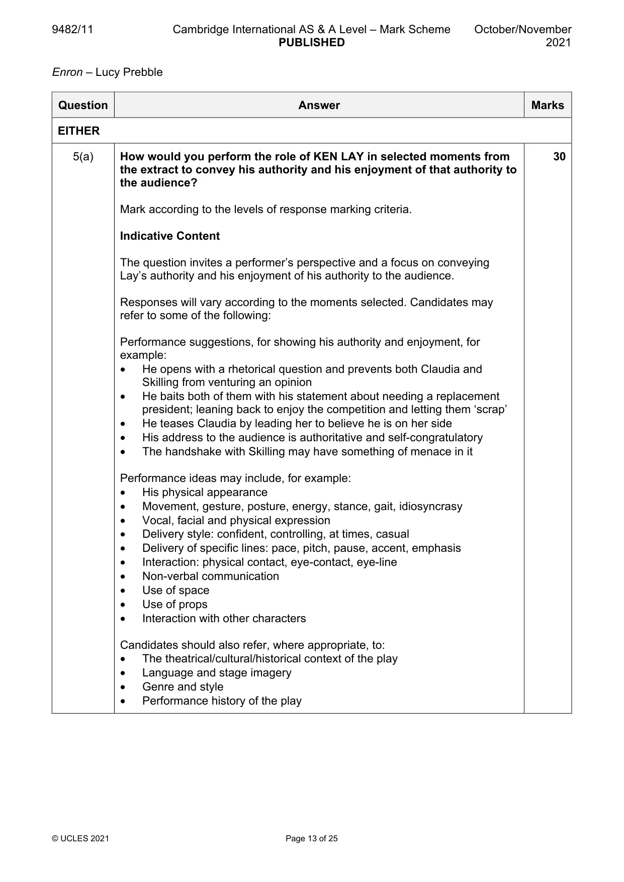 Mark scheme, page 13 of 25