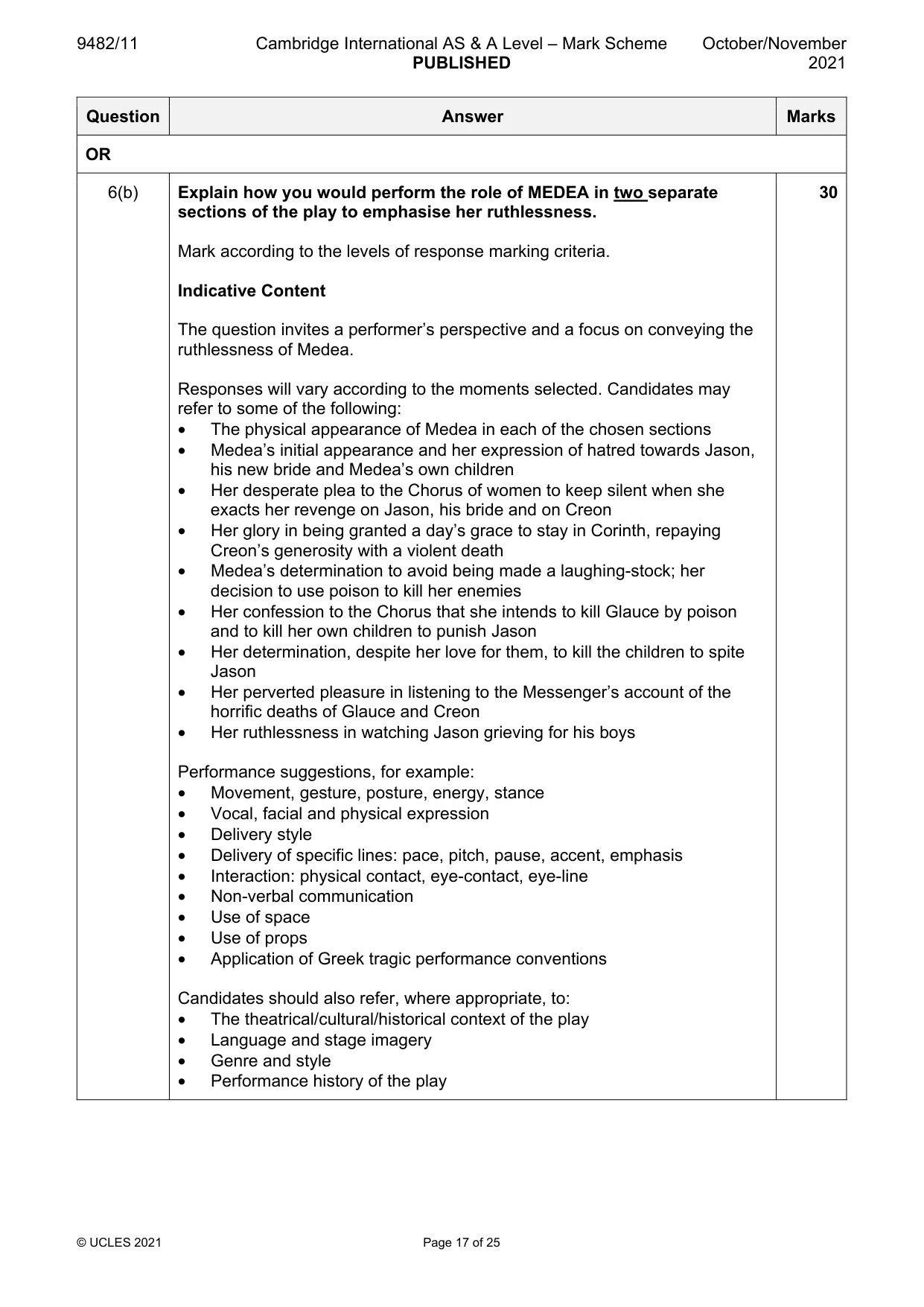 Mark scheme, page 17 of 25