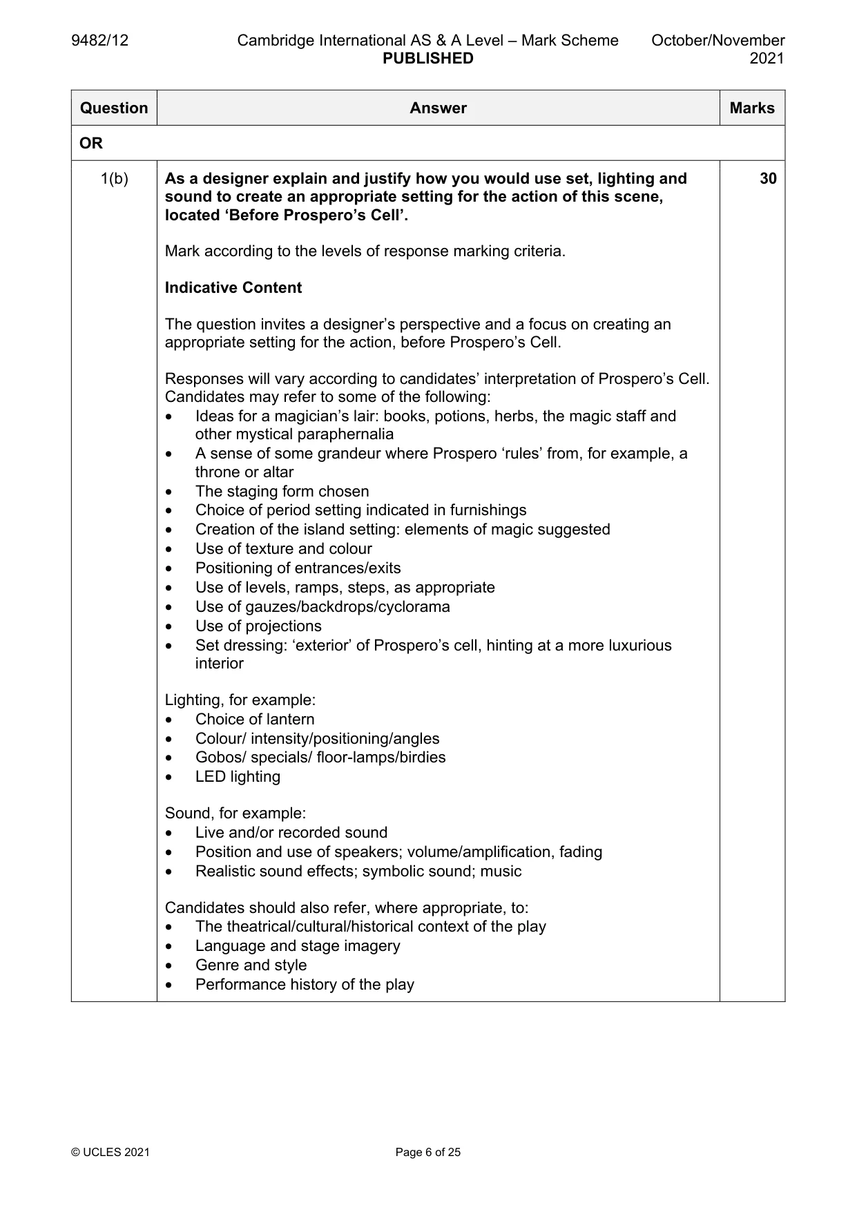 Mark scheme, page 6 of 25