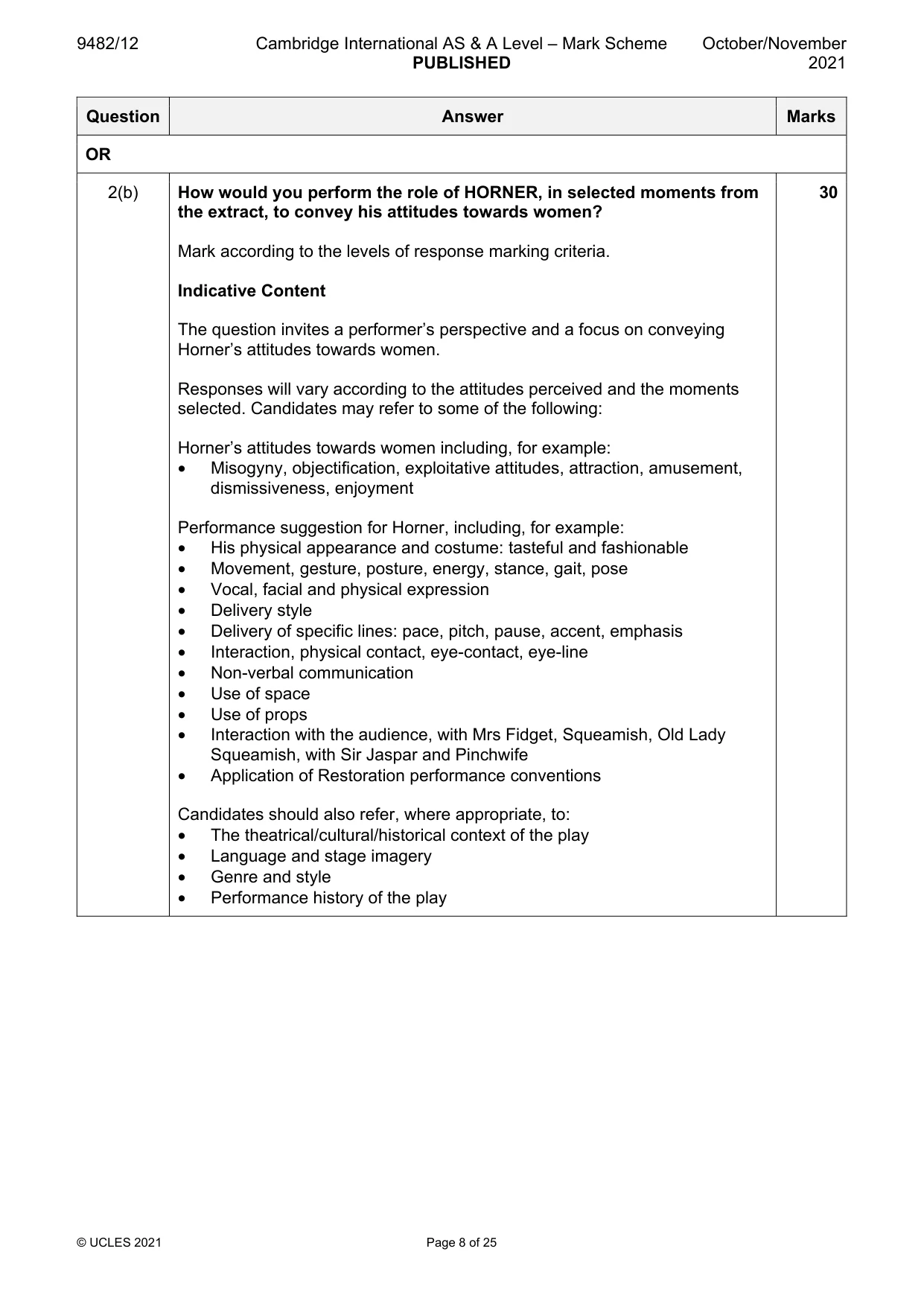 Mark scheme, page 8 of 25