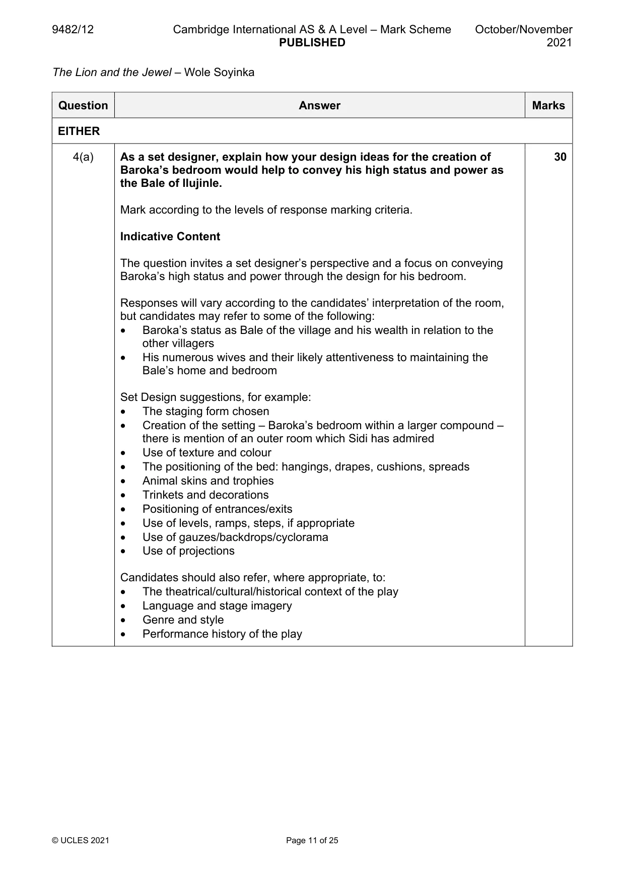 Mark scheme, page 11 of 25