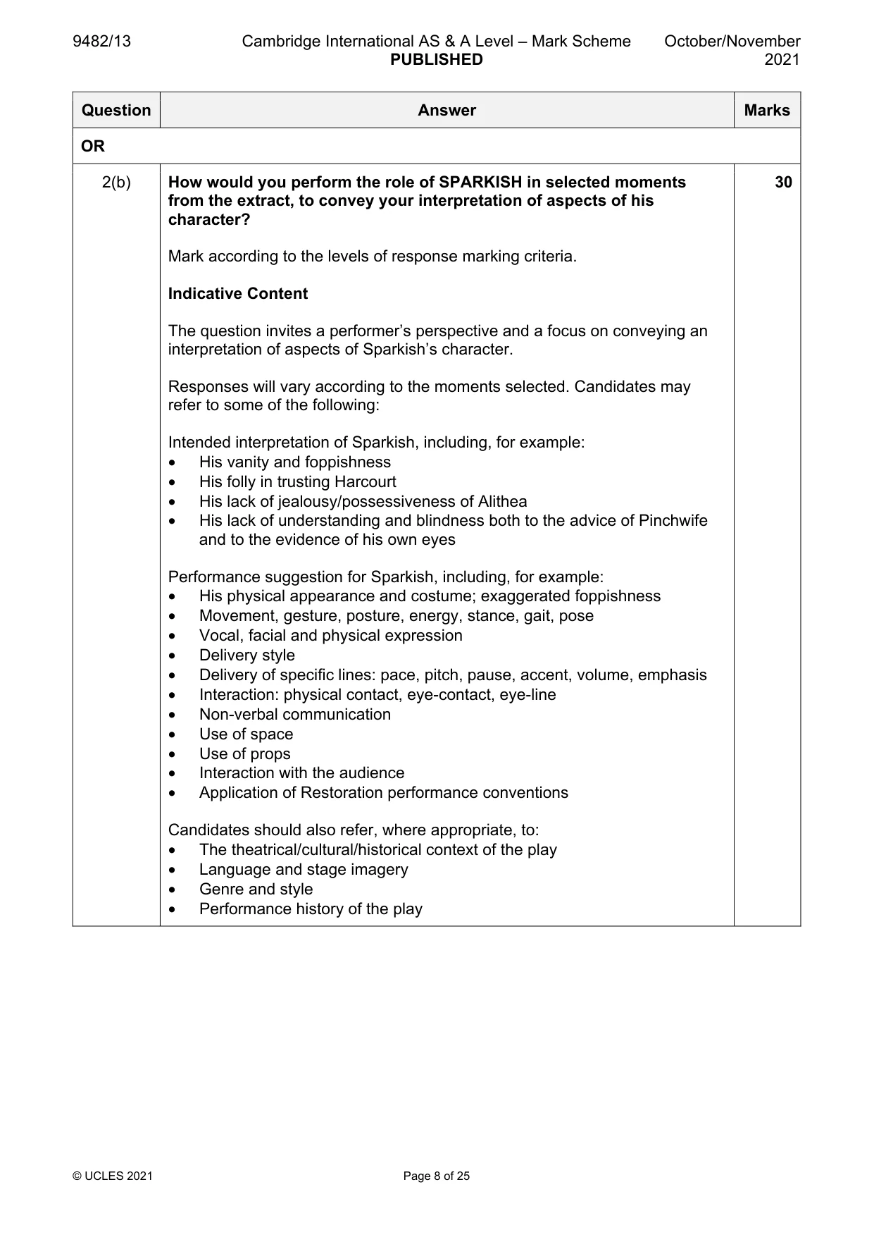Mark scheme, page 8 of 25