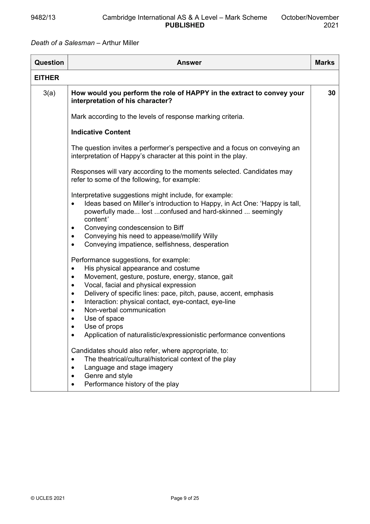 Mark scheme, page 9 of 25